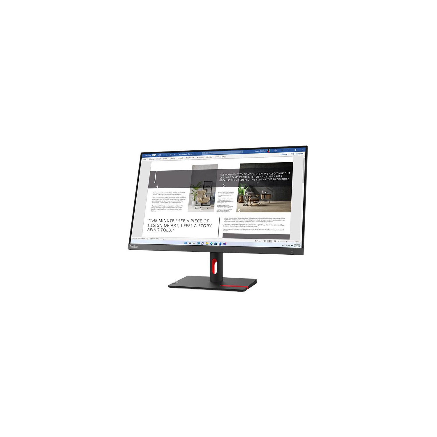 Moniteur FHD LED IPS 6&nbsp;ms 100&nbsp;Hz S27i-30 27&nbsp;po ThinkVision de Lenovo - Noir corbeau (63DFKAT4US)