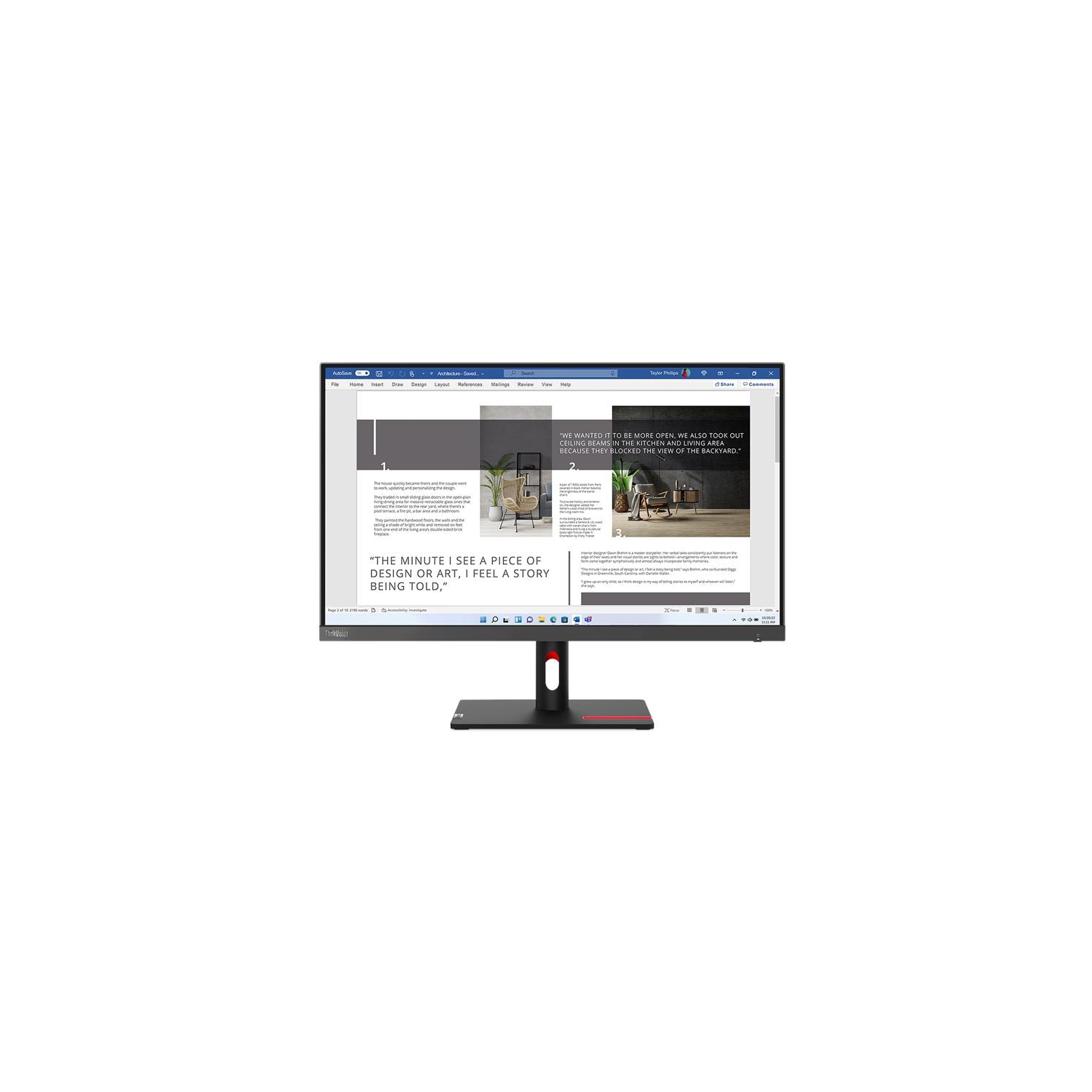 Moniteur FHD LED IPS 6&nbsp;ms 100&nbsp;Hz S27i-30 27&nbsp;po ThinkVision de Lenovo - Noir corbeau (63DFKAT4US)