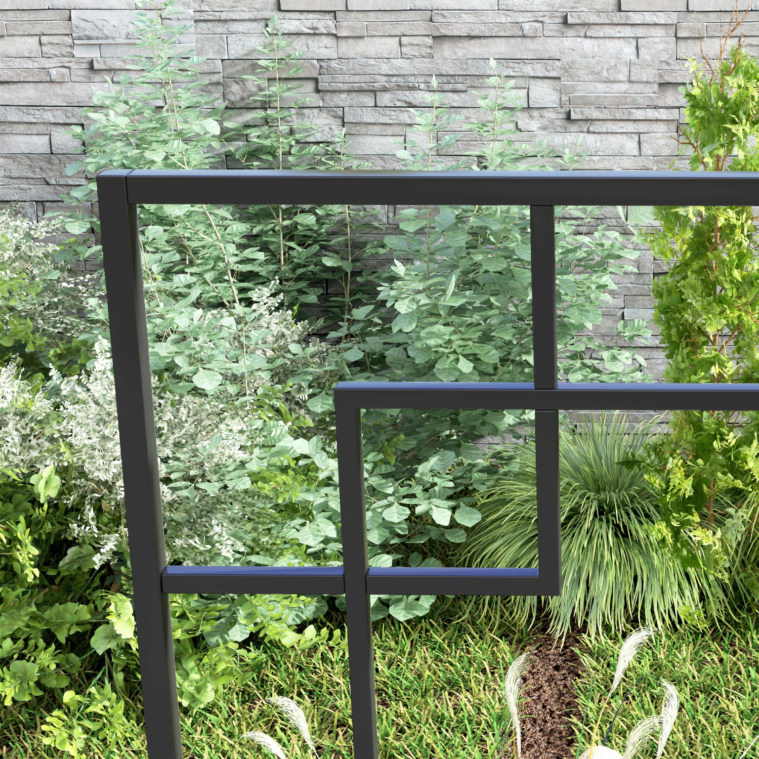 Outsunny 4 Pack Garden Trellis for Climbing Plants, Outdoor Metal Grid Panels for Roses, Vine Flower, Cucumber, Clematis, 72" Tall