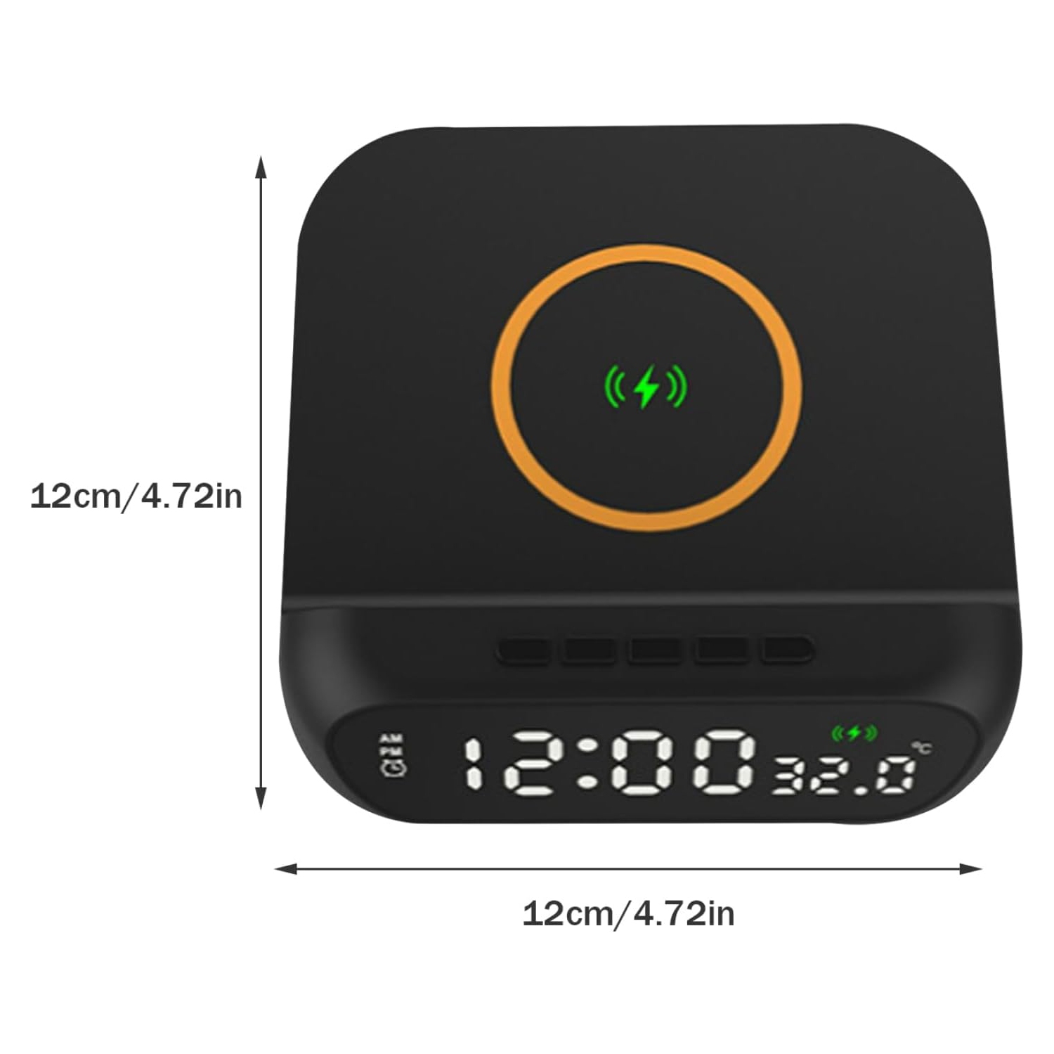 Alarm Clock with Wireless Charging Wireless Phone Charger with Clock 3-in-1 15W Alarm Clock Charging Station LED Digital Display Alarm Clock