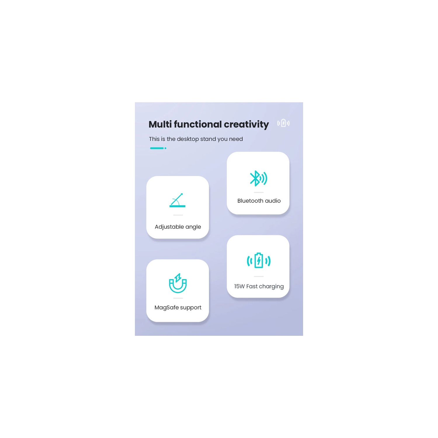 2 in 1 Bluetooth Speaker Wireless Charging Station for IPhone, Strong Magnetic Wireless Charger for iPhone 16/15/14/13/12 Gift