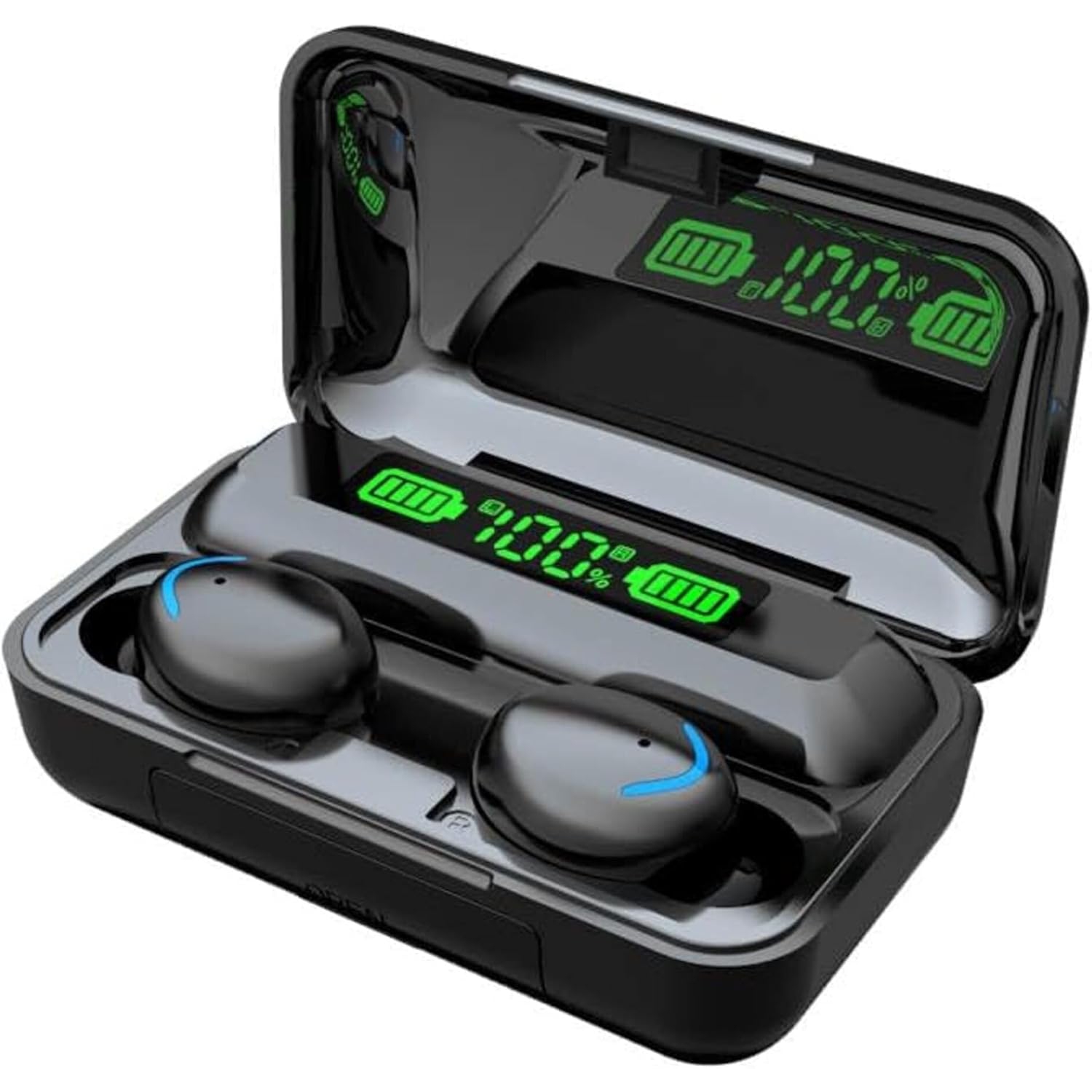 New 2024 Wireless Earbuds True Wireless Stereo Bluetooth 5.3 9D Stereo Earphones IPX7 Waterproof Sporty Headphones 2000MAH Power Bank 220 Hrs Battery Life Noise Cancelling 5 Hrs Ca