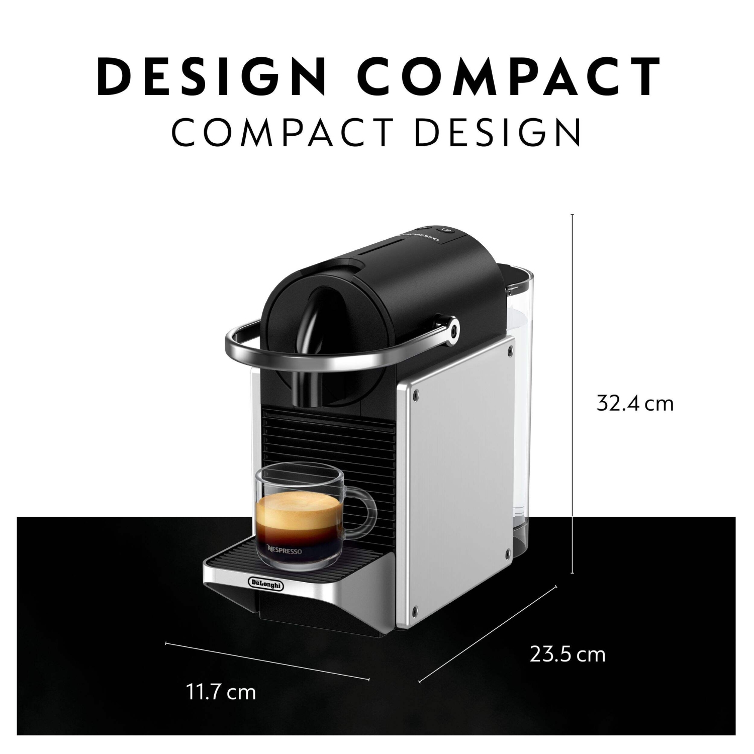 Nespresso Pixie Espresso Machine by De’Longhi, Aluminum