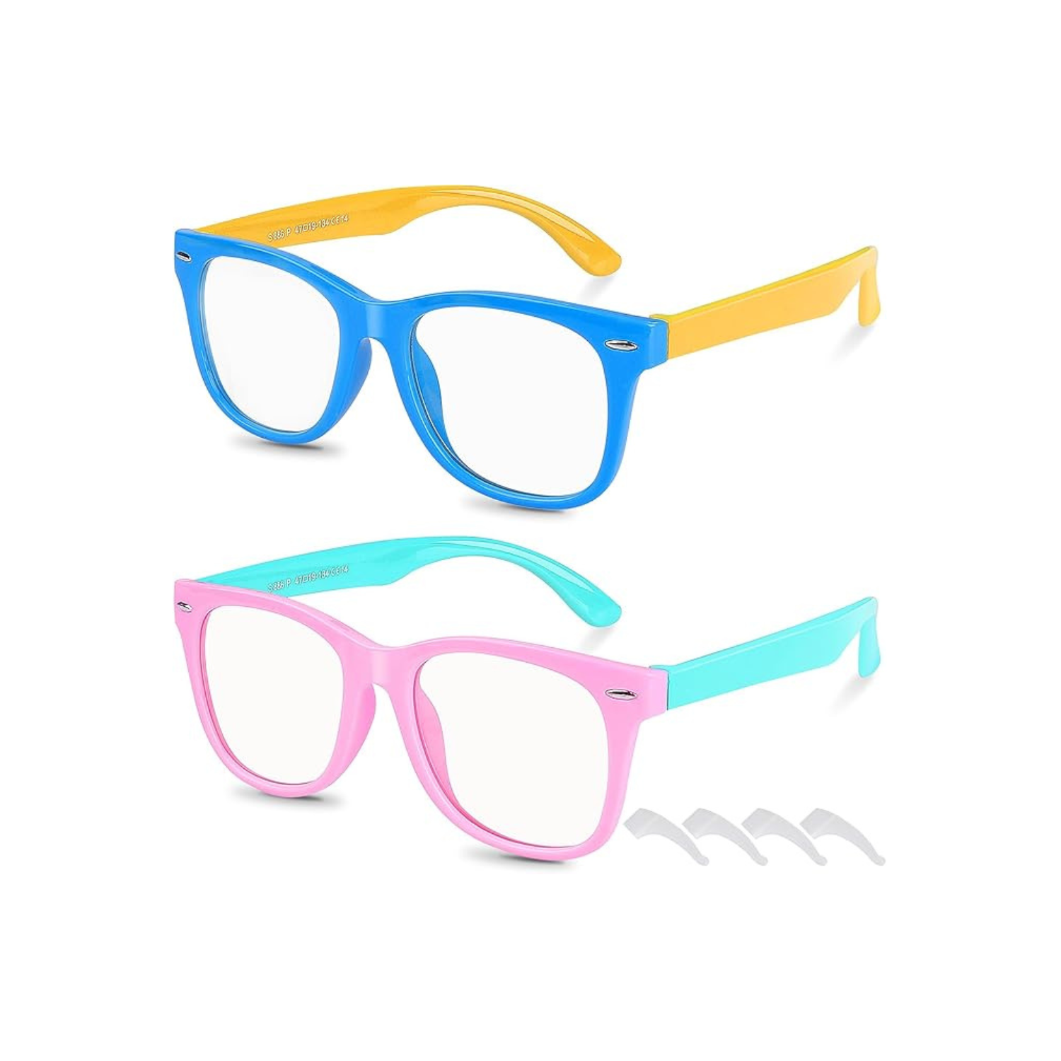 Kids Anti Blue Light Glasses, Blocking Harmful Blue Light Emitted by TV, Electronic Screens, Boys Girls Age for 3-12