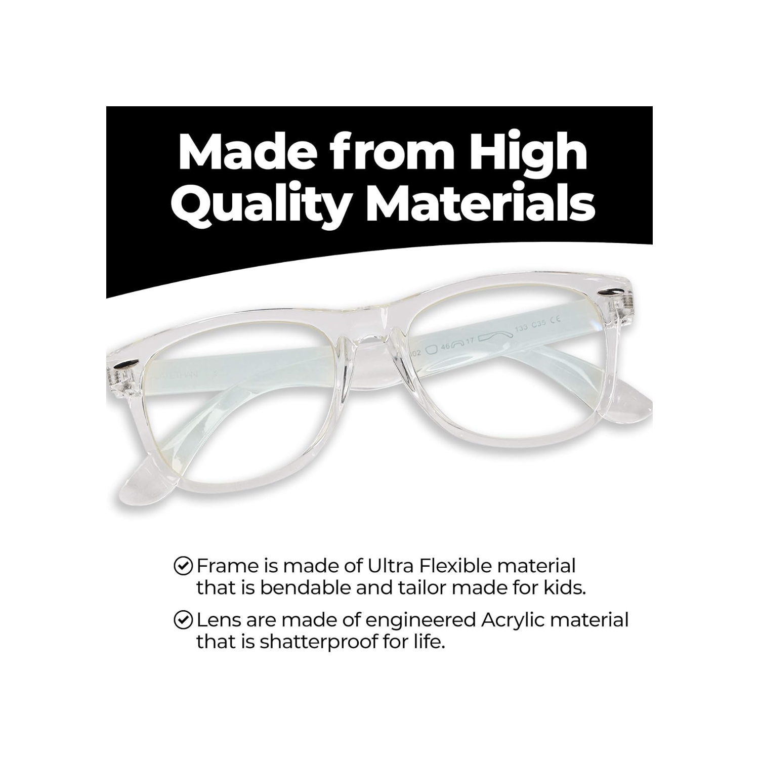 Ava & Ethan Blue Light Glasses for Kids, Blue Light Blocking for Computer/Gaming