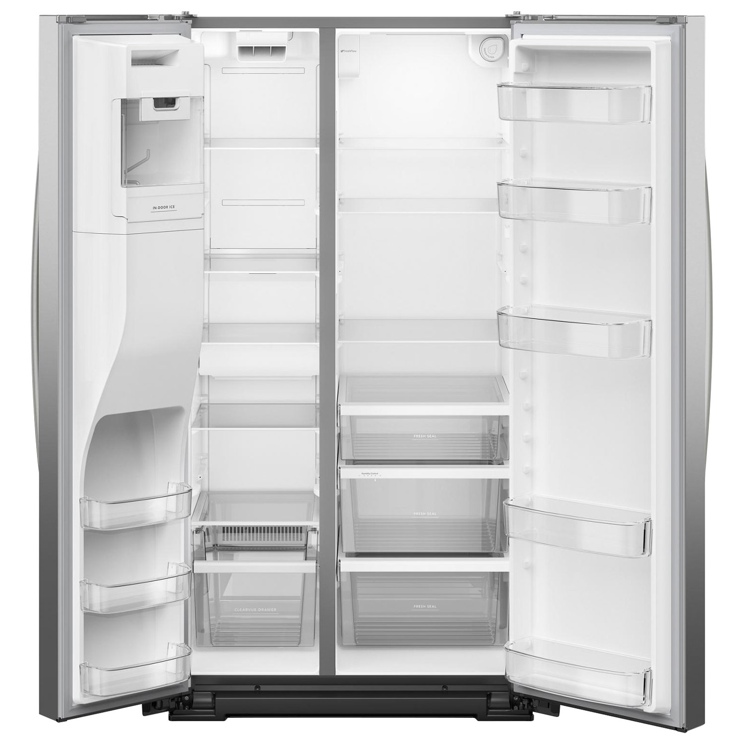 Whirlpool 36" 28.7 Cu. Ft. Side-By-Side Refrigerator with Water & Ice Dispenser - Fingerprint Resistant Stainless Steel