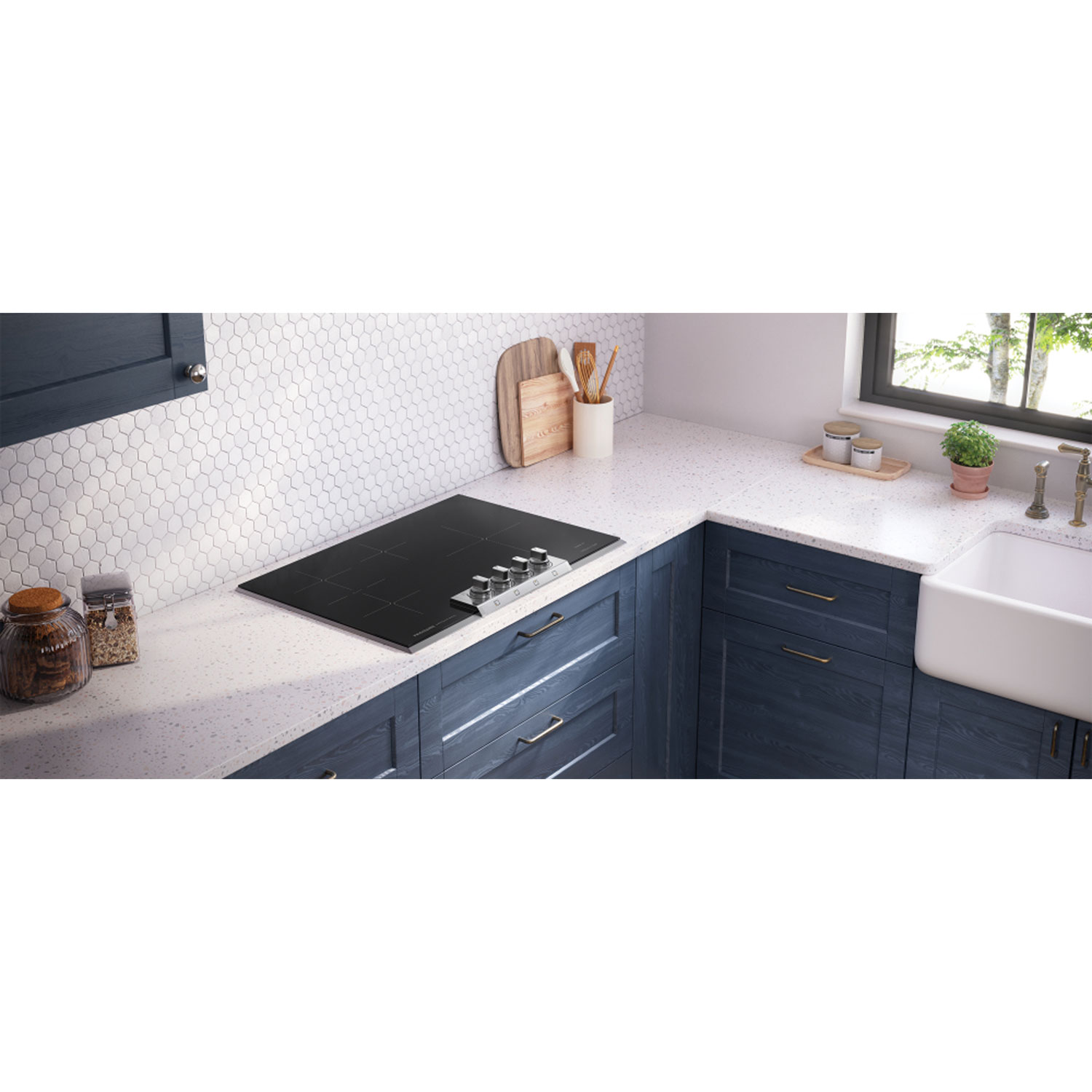 Surface de cuisson à induction de 31 po à 4 éléments Professional de Frigidaire - Acier inoxydable noir résistant aux taches