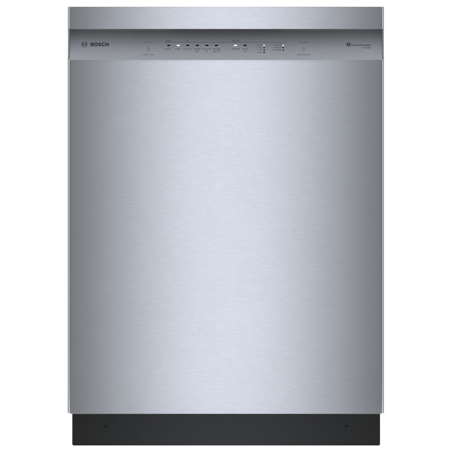 Bosch 100 Series 24" 48dB Built-In Dishwasher with Stainless Steel Tub - Stainless Steel