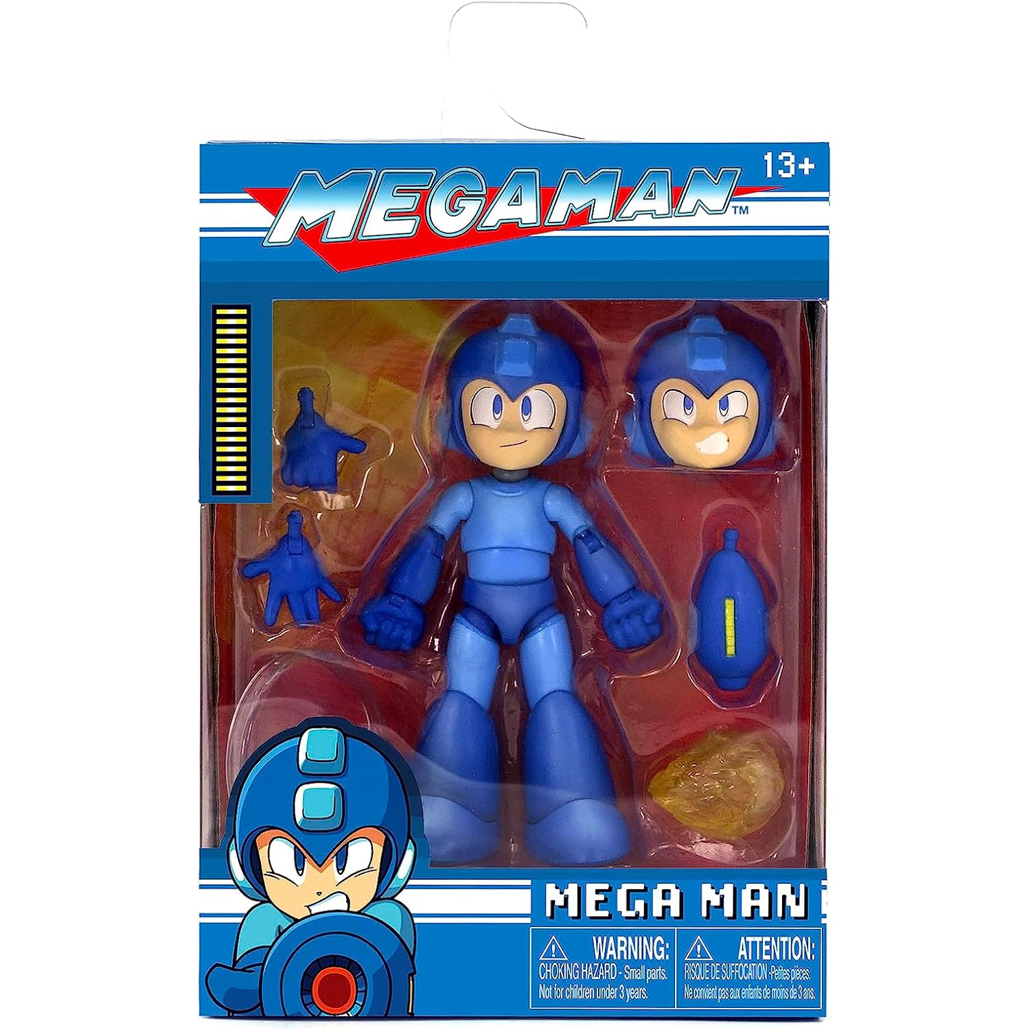 Figurine d'action MegaMan de 4&nbsp;po à échelle 1/12 Vague 1 - Bleu Mega Man