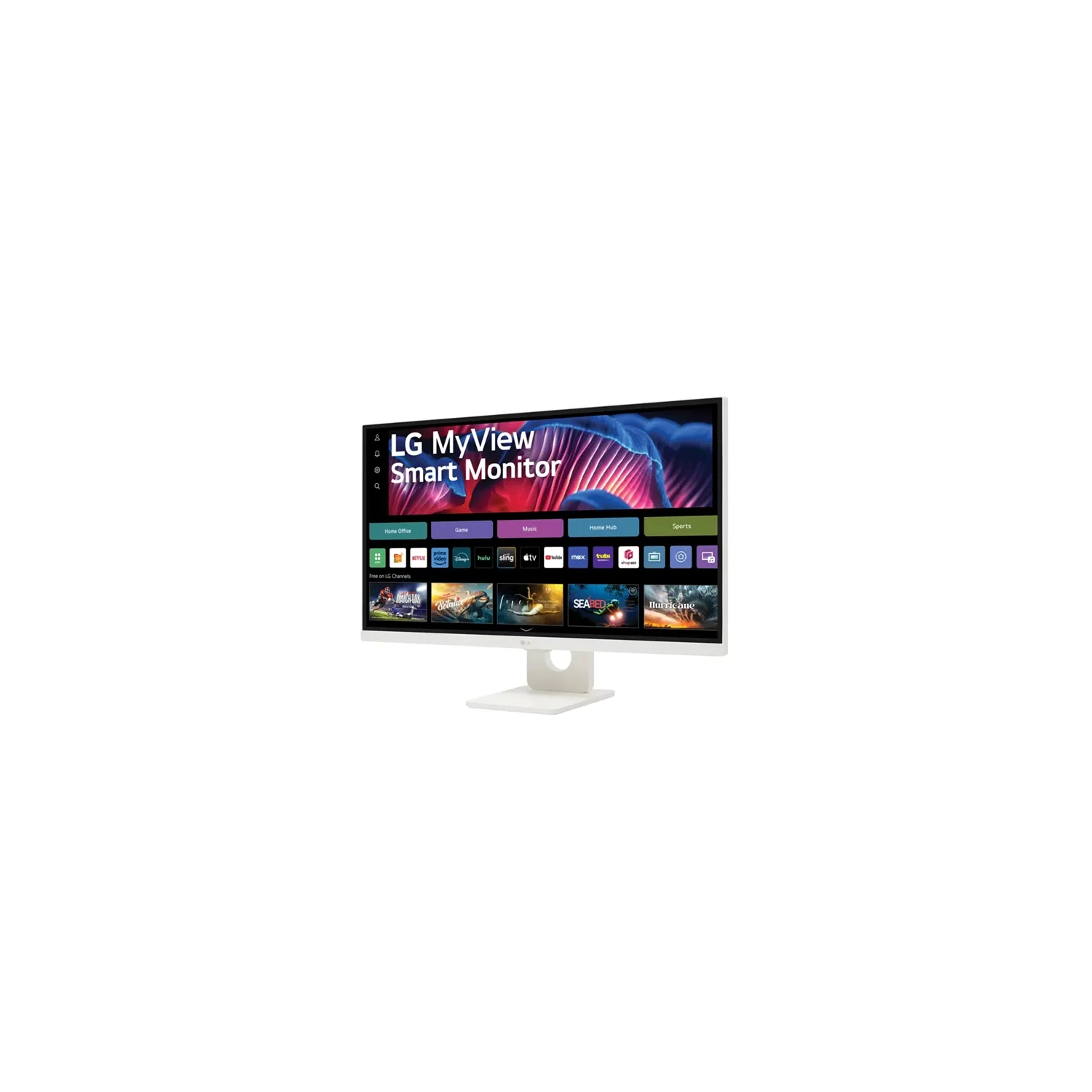 Open Box – 27SR73U-W 27" 4K UHD HDR10 Smart White Color IPS Monitor with WebOS & Remote Control (HDMI, USB-C & Build-In Speaker)