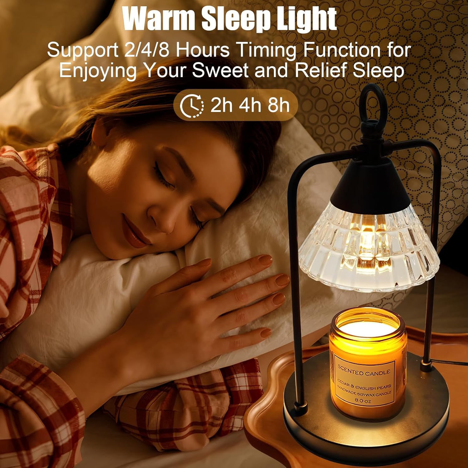 Candle Warmer Lamp with Dimmer, 2H/4H/8H Timer Electric Candle Lamp Warmer Compatible with Yankee Candle Jar Candle, Home Decor Gift for her,