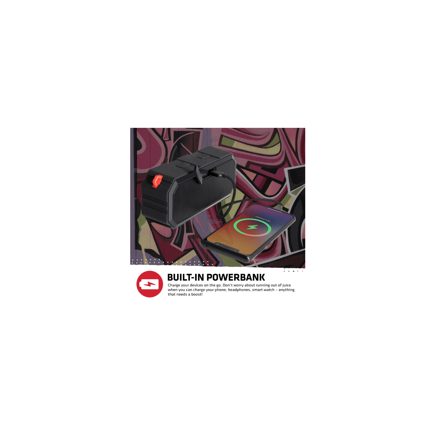 Wicked Audio Growl Rugged Bluetooth Speaker - Open Box