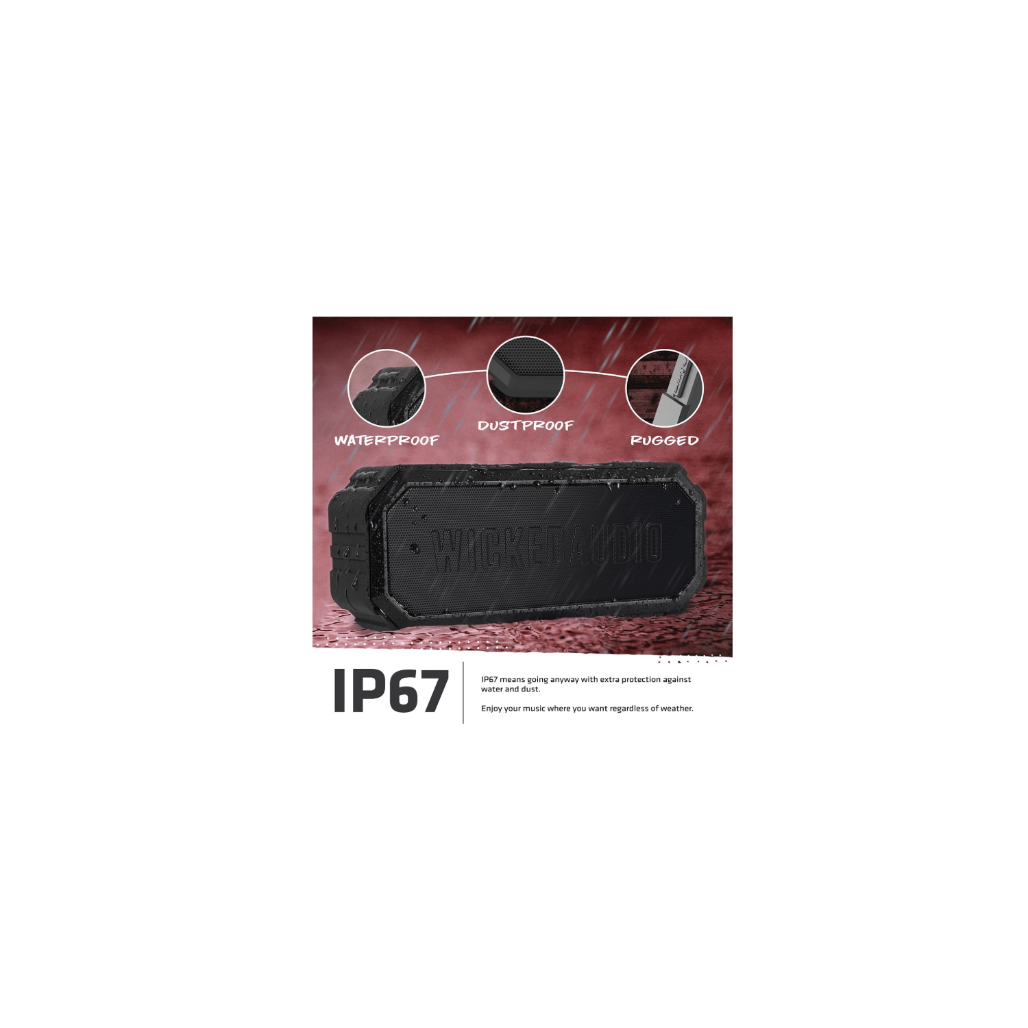 Wicked Audio Growl Rugged Bluetooth Speaker - Open Box