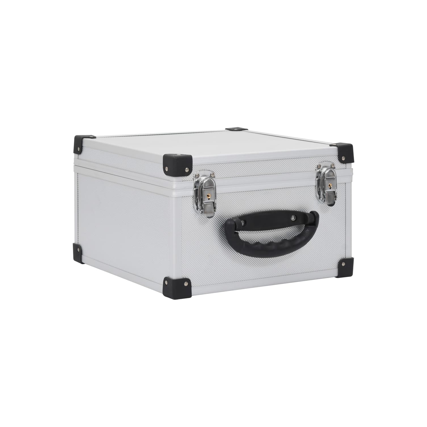 vidaXL CD Case for 40 CDs Aluminium ABS Silver