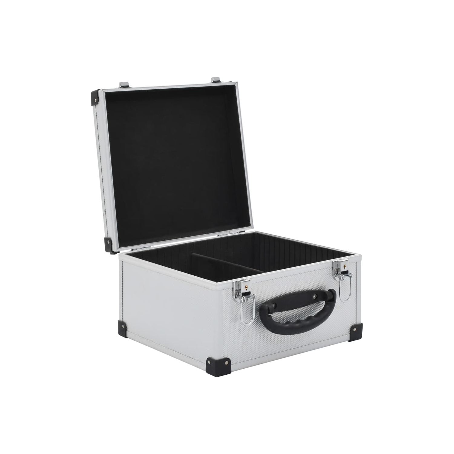 vidaXL CD Case for 40 CDs Aluminium ABS Silver