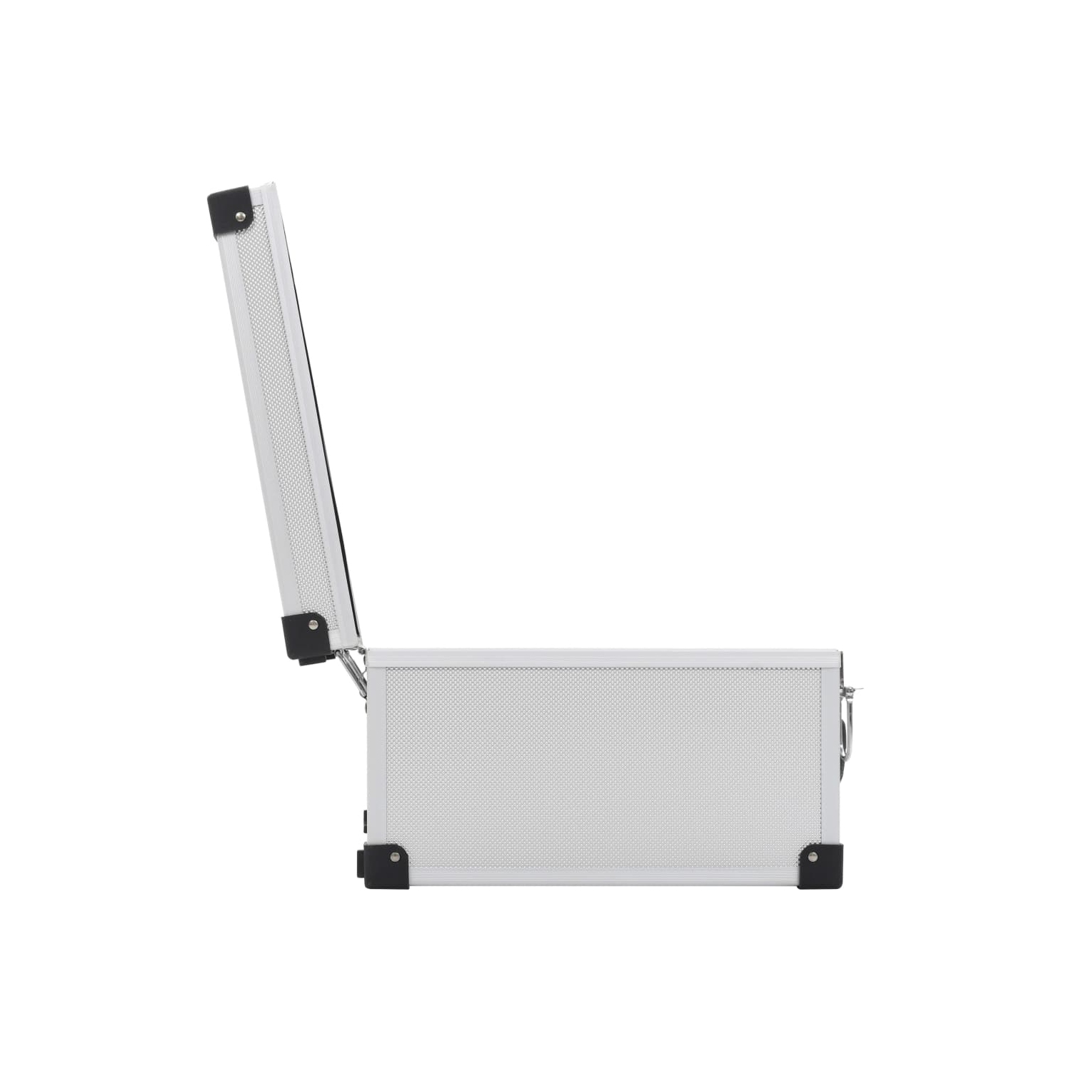 vidaXL CD Case for 40 CDs Aluminium ABS Silver