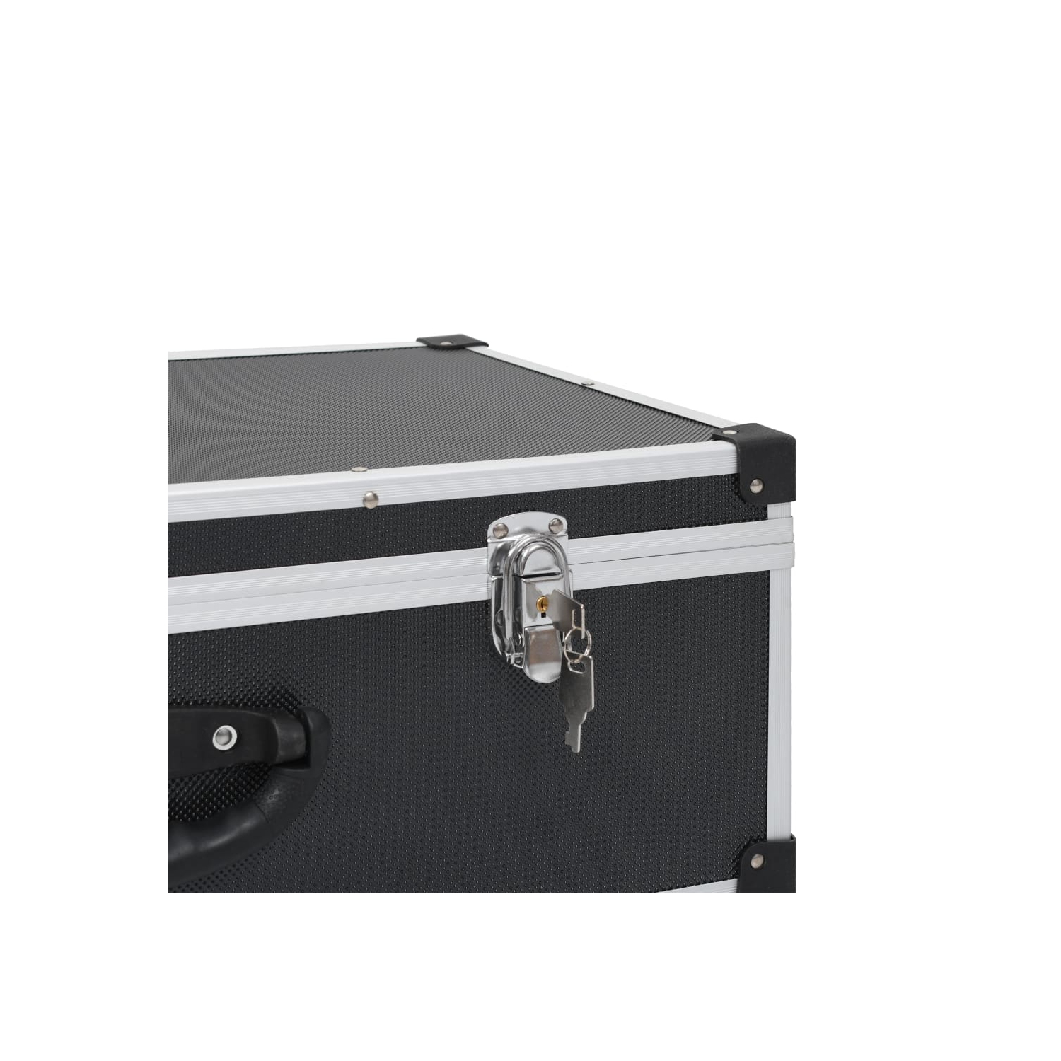 vidaXL CD Case for 80 CDs Aluminium ABS Black