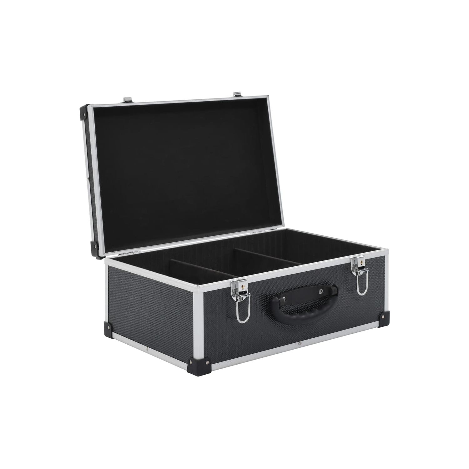 vidaXL CD Case for 60 CDs Aluminium ABS Black