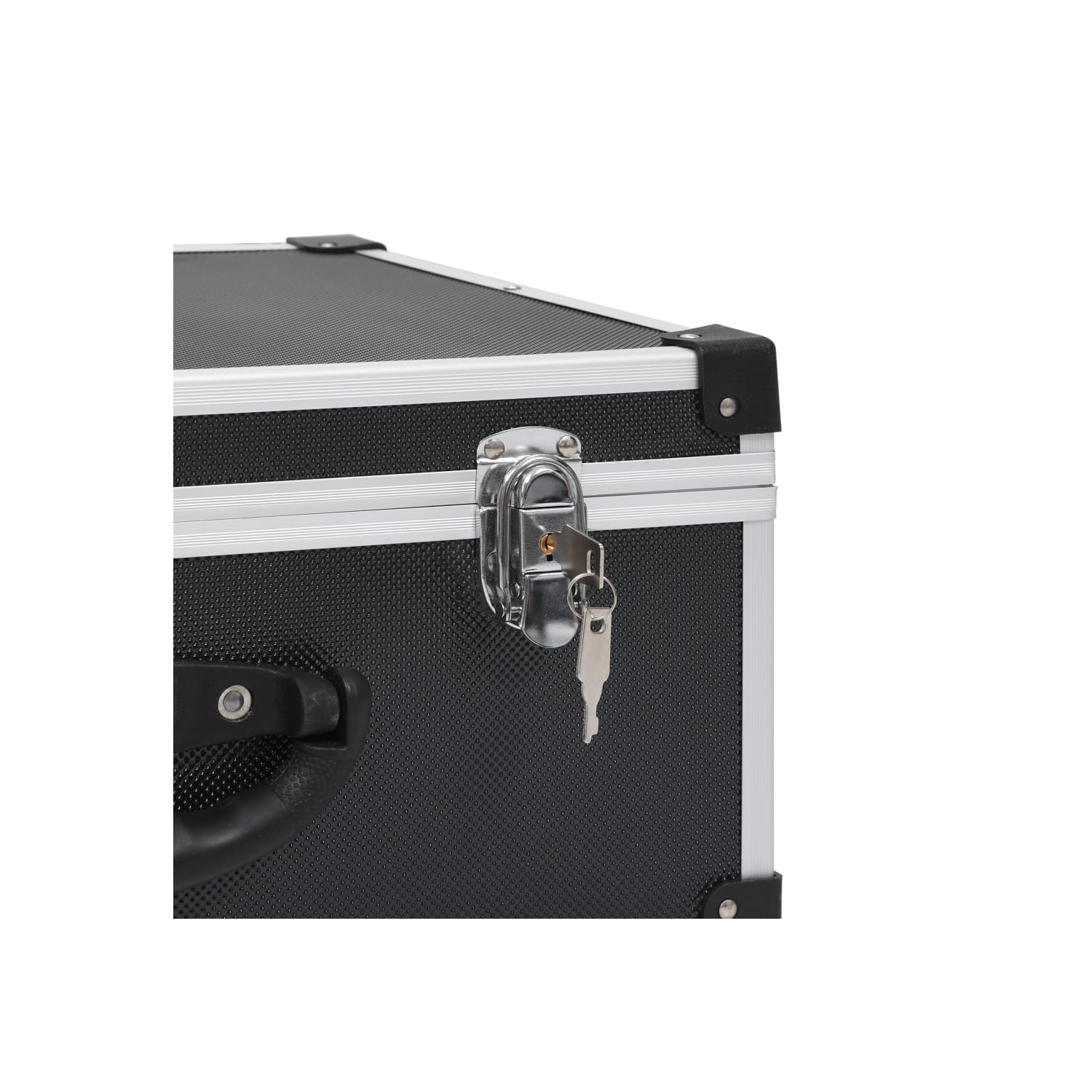 vidaXL CD Case for 60 CDs Aluminium ABS Black