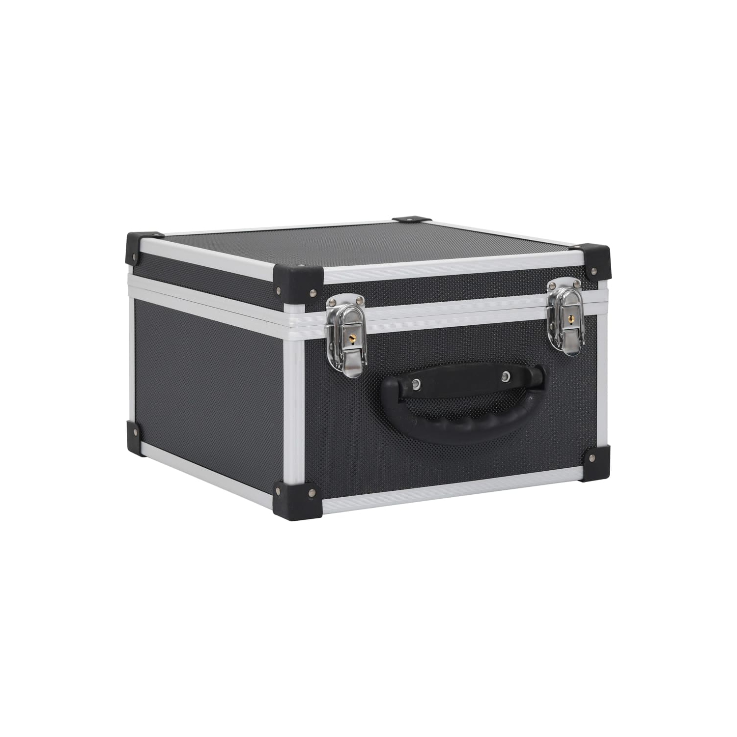 vidaXL CD Case for 40 CDs Aluminium ABS Black