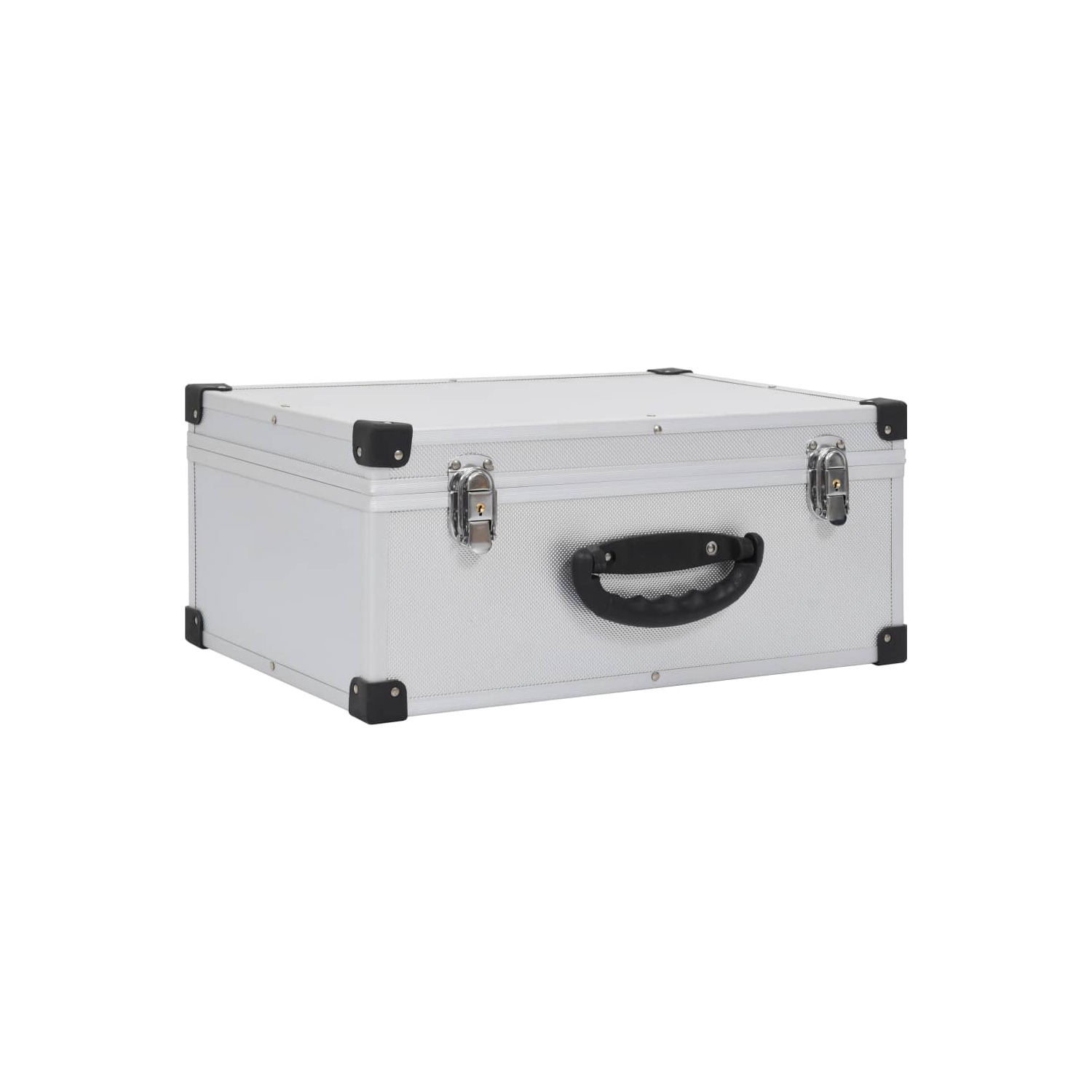 vidaXL CD Case for 60 CDs Aluminium ABS Silver