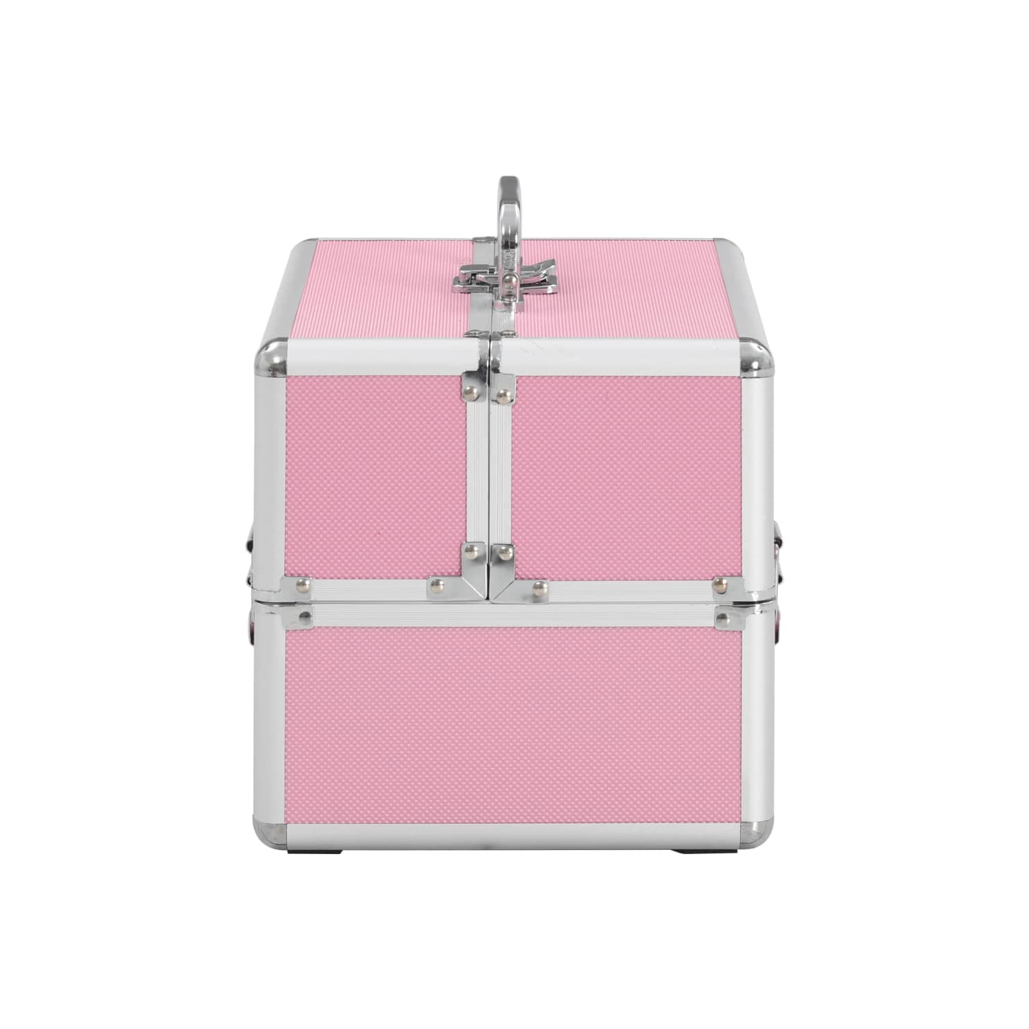 vidaXL Make-up Case 22x30x21 cm Pink Aluminium