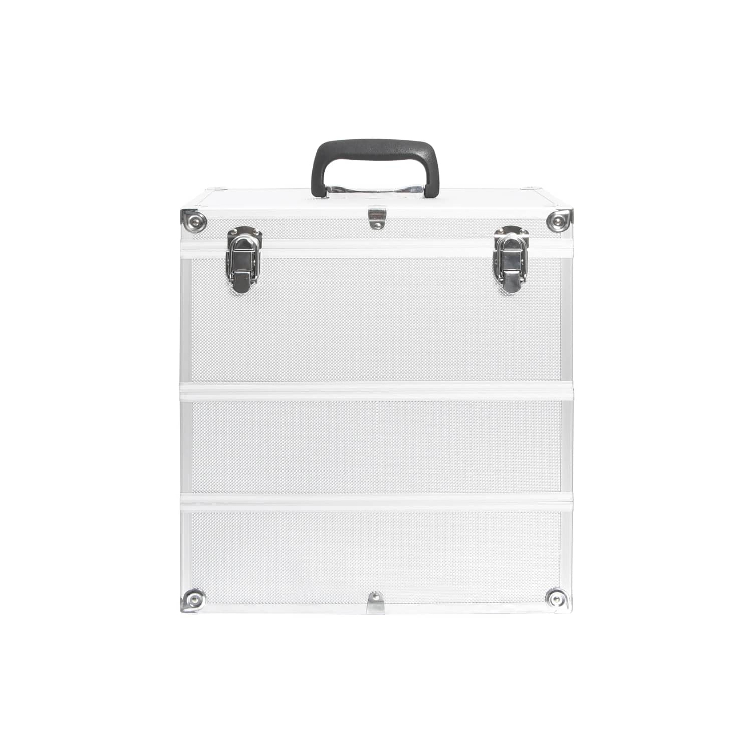 Boîtier de maquillage vidaXL 37 x 24 x 40 cm Aluminium argenté