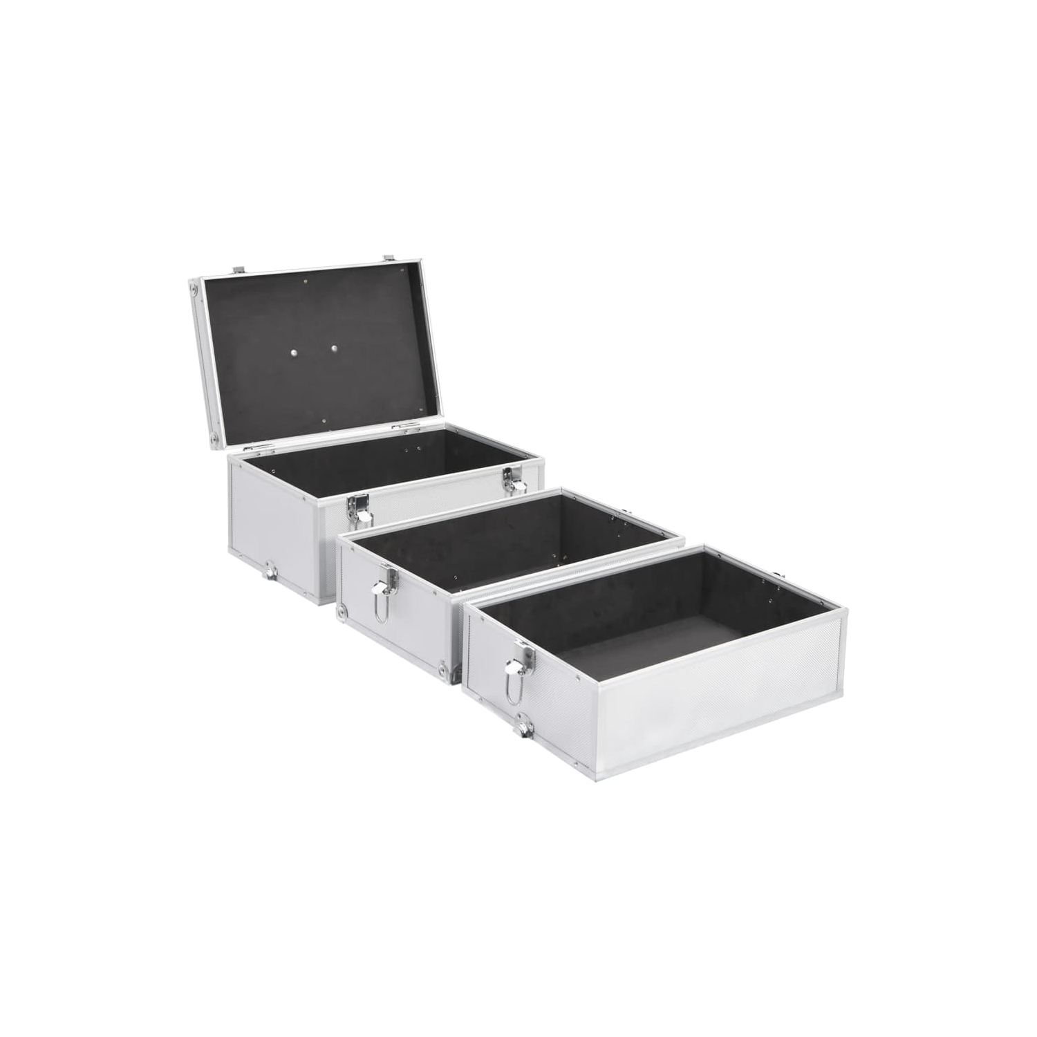 Boîtier de maquillage vidaXL 37 x 24 x 40 cm Aluminium argenté