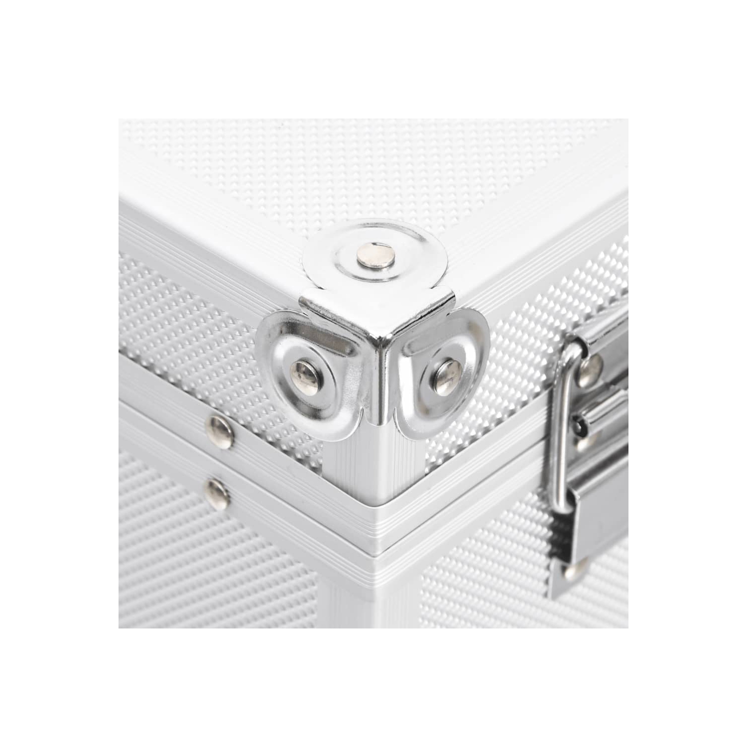 Boîtier de maquillage vidaXL 37 x 24 x 40 cm Aluminium argenté