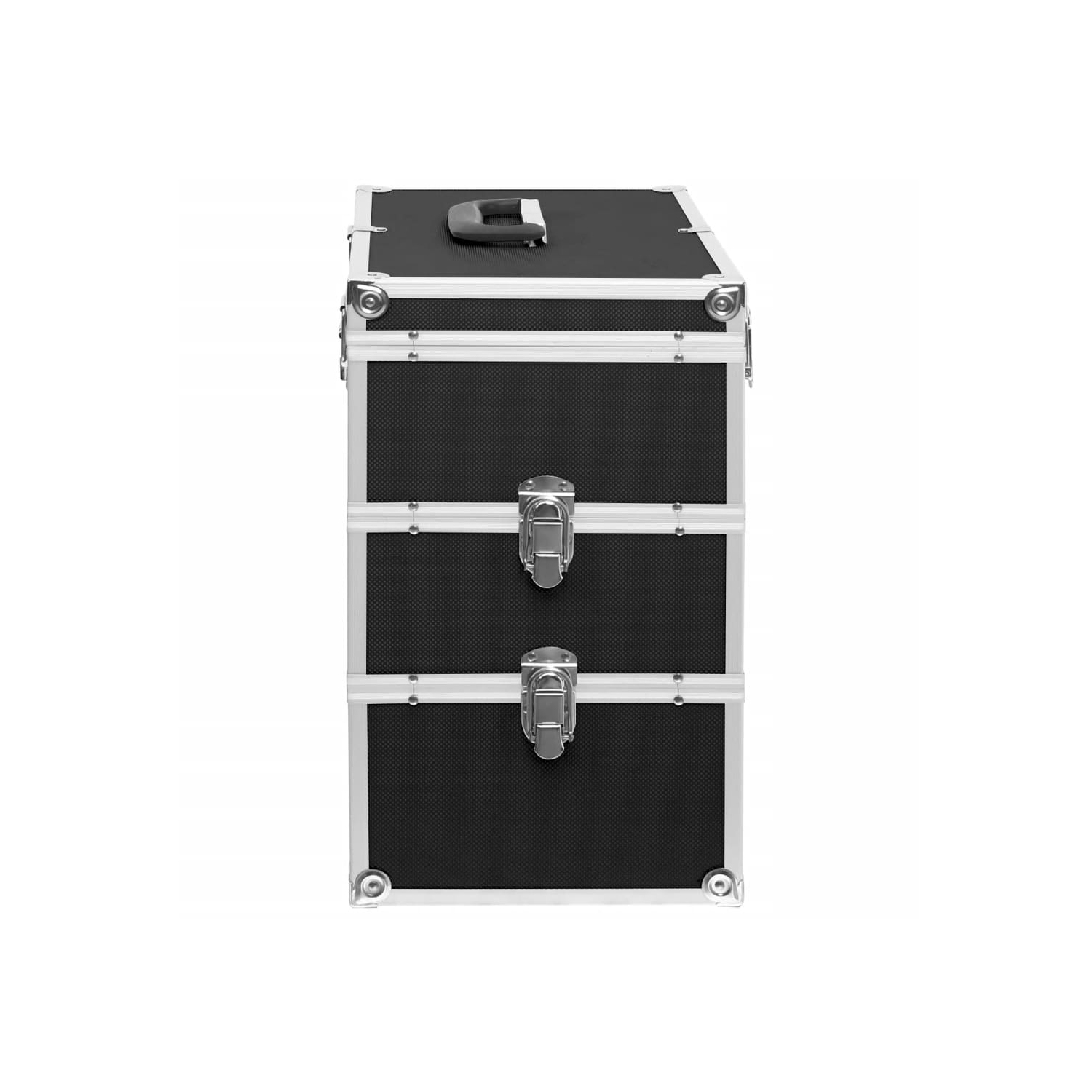 vidaXL Make-up Case 37x24x40 cm Black Aluminium