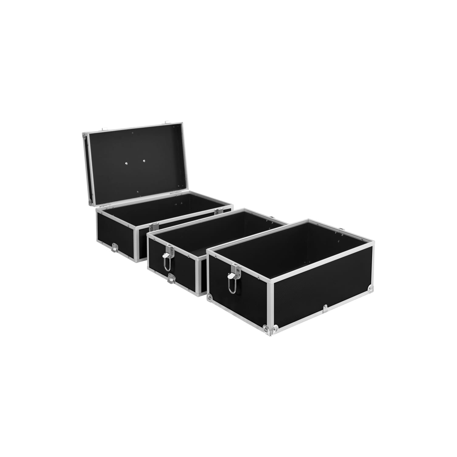 vidaXL Make-up Case 37x24x40 cm Black Aluminium