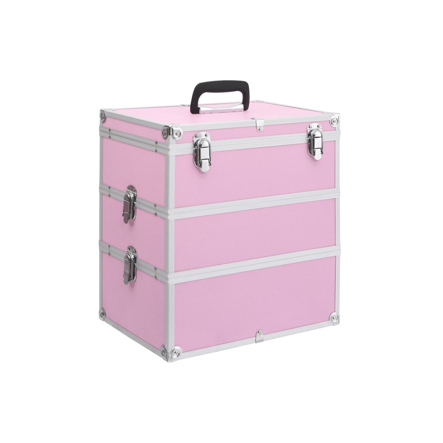 Boîtier à maquillage vidaXL 37 x 24 x 40&nbsp;cm Aluminium rose