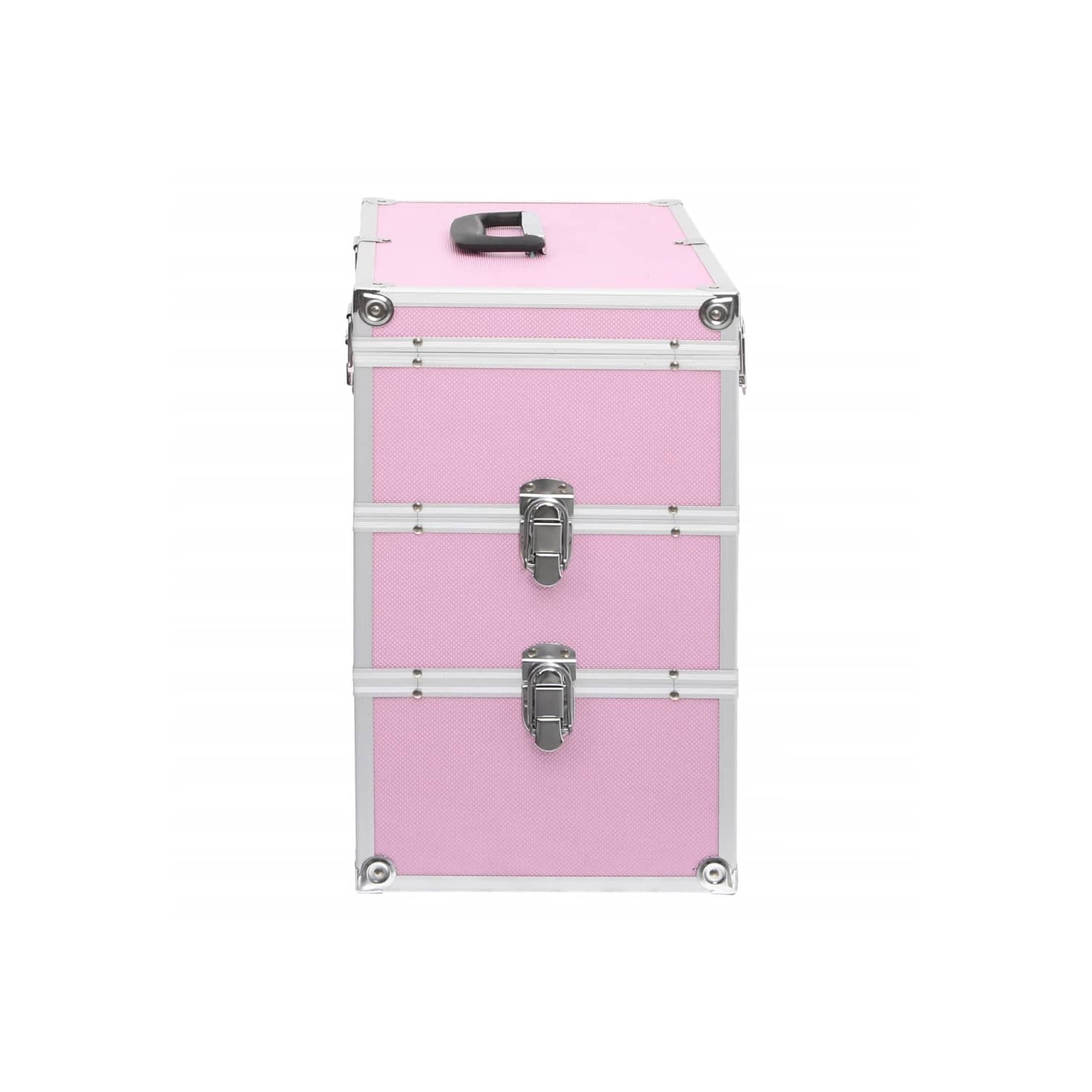 Boîtier à maquillage vidaXL 37 x 24 x 40 cm Aluminium rose