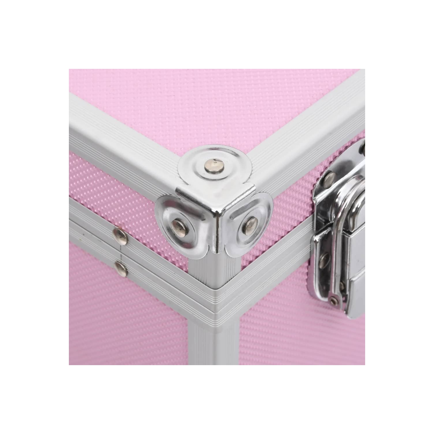 Boîtier à maquillage vidaXL 37 x 24 x 40 cm Aluminium rose