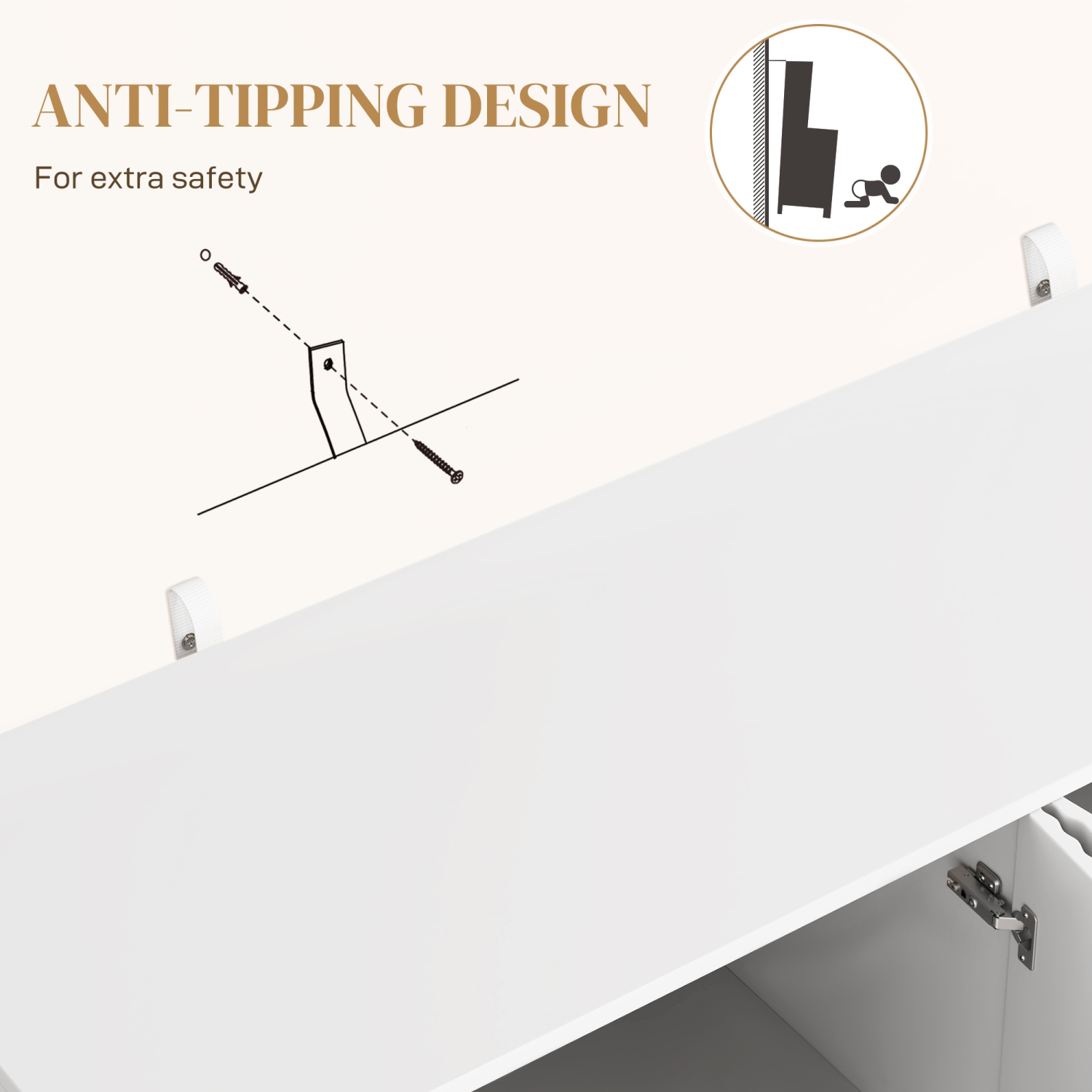 HOMCOM – Buffet, armoire de rangement moderne pour la cuisine avec 4 portes et tablettes réglables, armoire de bar à café cannelée avec pattes en