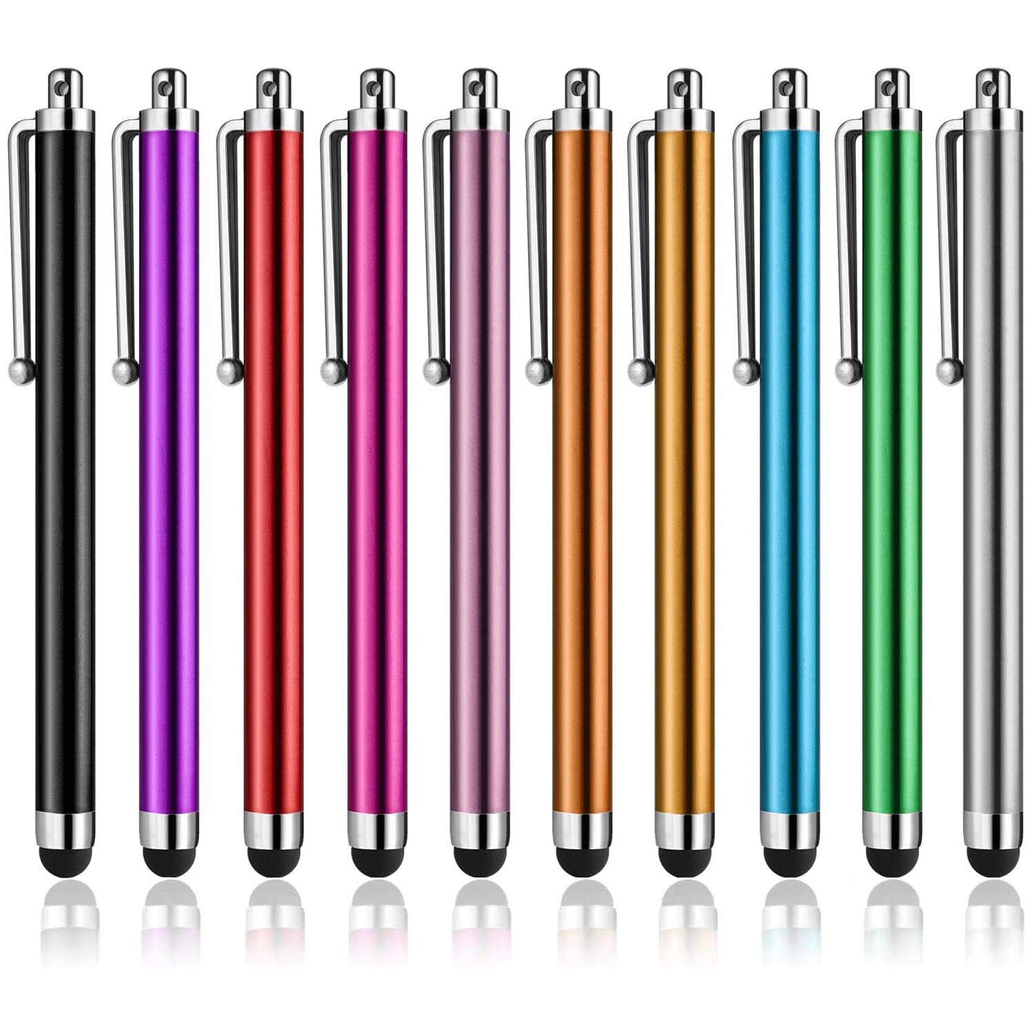 Stylos pour écrans tactiles, Stylus universel de haute précision pour iPad iPhone Comprimés Samsung Galaxy Tous les écrans tactiles capacitifs (10-Pack)