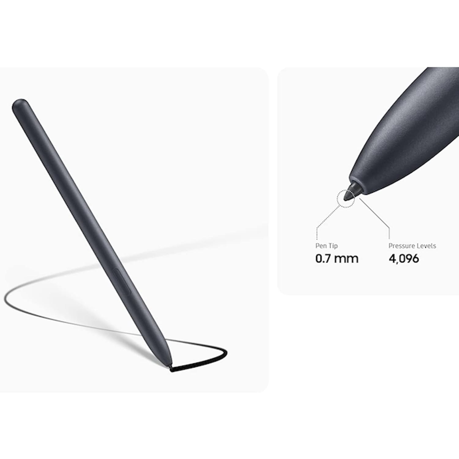 Galaxy Tab S7 FE S Pen Replacement for Samsung Galaxy Tab S7, Tab S7 FE SM-T730, SM-T733, SM-T736B Stylus Pen S Pen Tips/Nibs(Mystic Black)