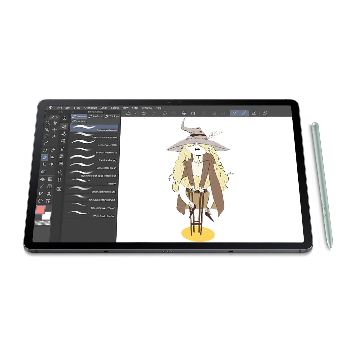 Tab S7 FE Pen Replacement Pointer Stylus Pen for Samsung Galaxy Tab S7,Tab S7+ Plus,Tab S7 FE S Pen Stylus with Tips/Nibs (Green)