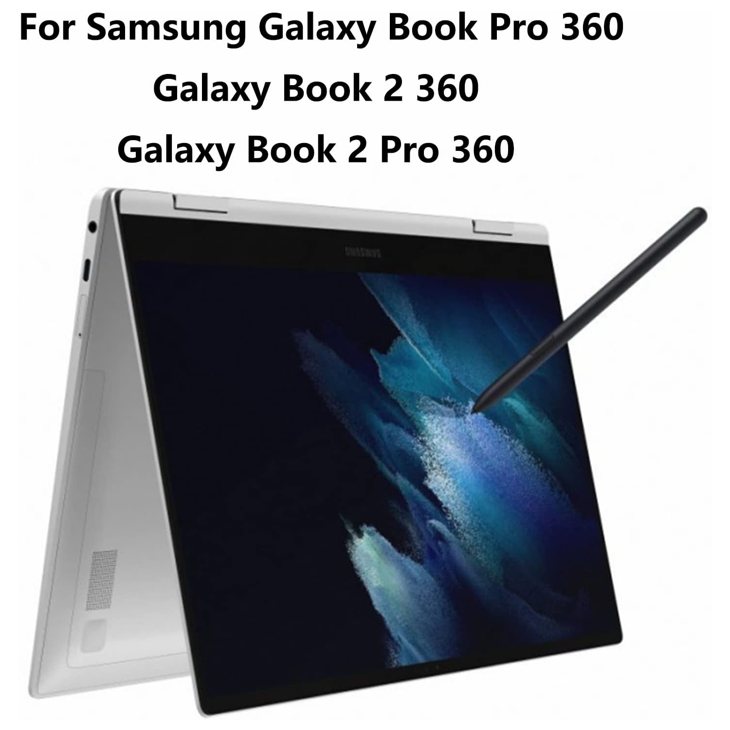 Galaxy Book Pro 360 S Pen + Book 2 Pen Tips Replacement for Samsung Galaxy Book Pro 360 Pen, Book2 Pro 360 Stylus Pen for 2-in-1 Laptop, 13.3