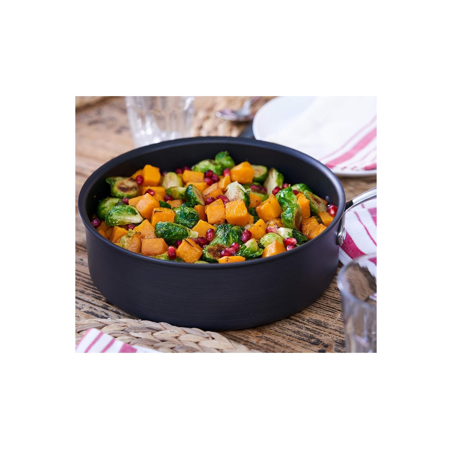 Lagostina H9049564 Nera Hard Anodized NonStick Hammered Lid 12" Fry Pan