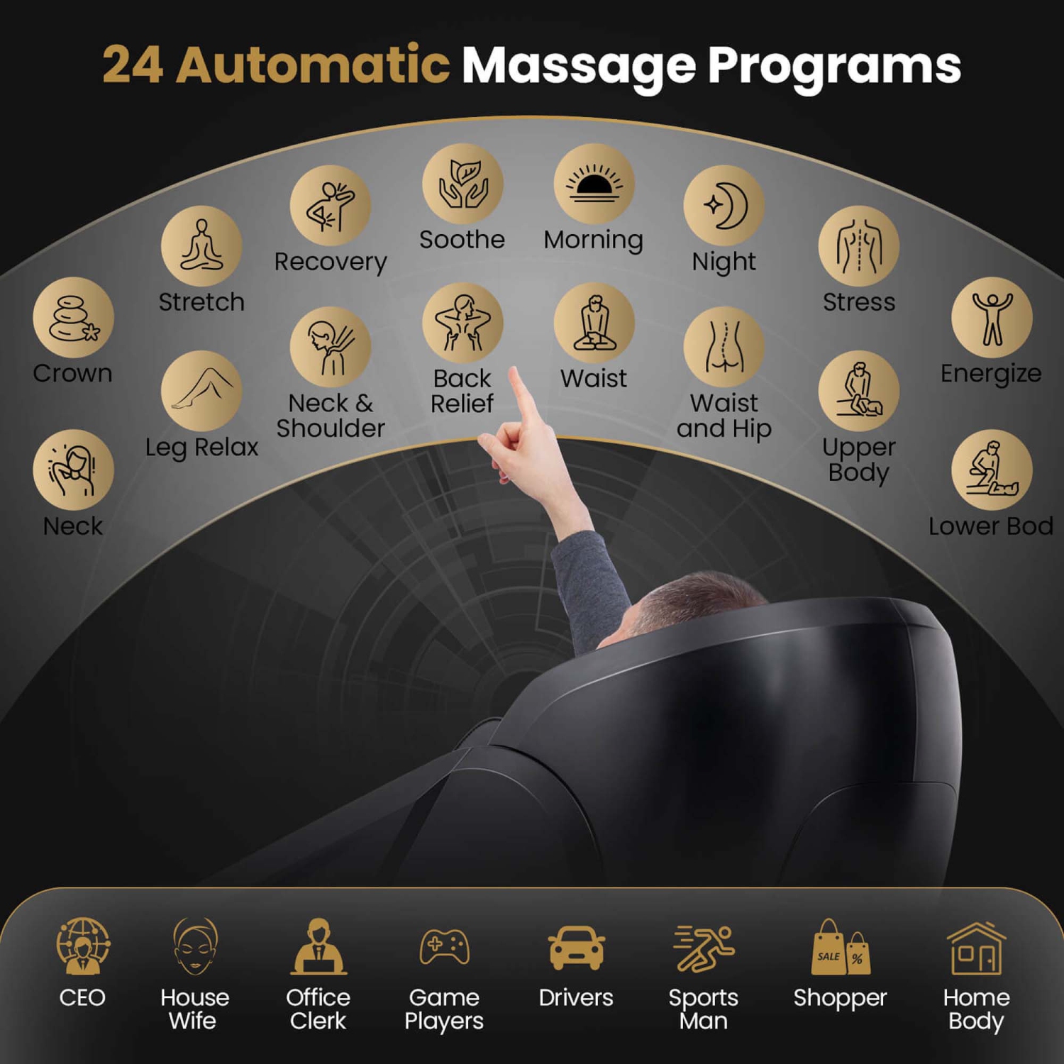 Costway 4D Full Body Massage Chair with Heater & Airbag Massage Calf & Foot Rollers