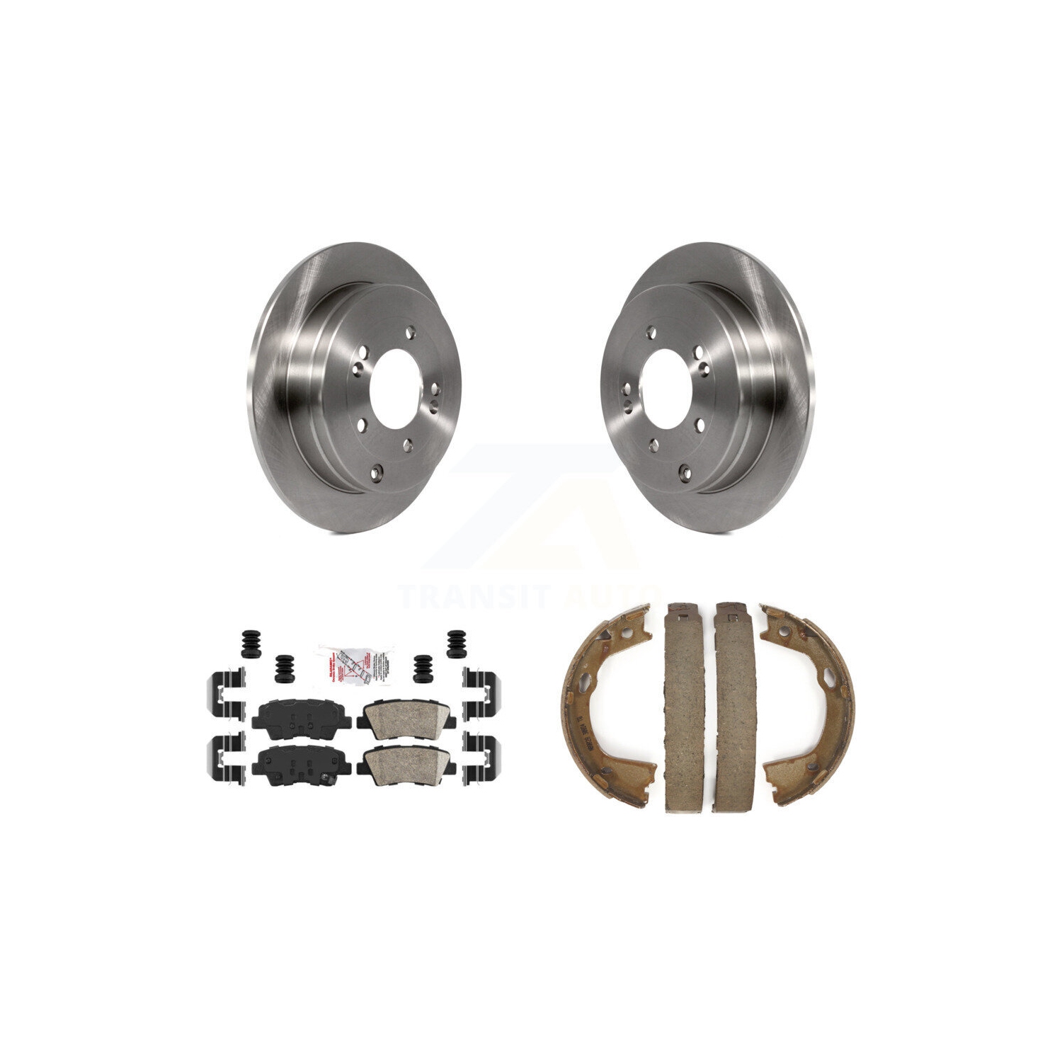 Rear Disc Rotors Ceramic Pads Parking Brake Shoes Kit For 2010 Hyundai Azera To 07 06 09 K8A-108594