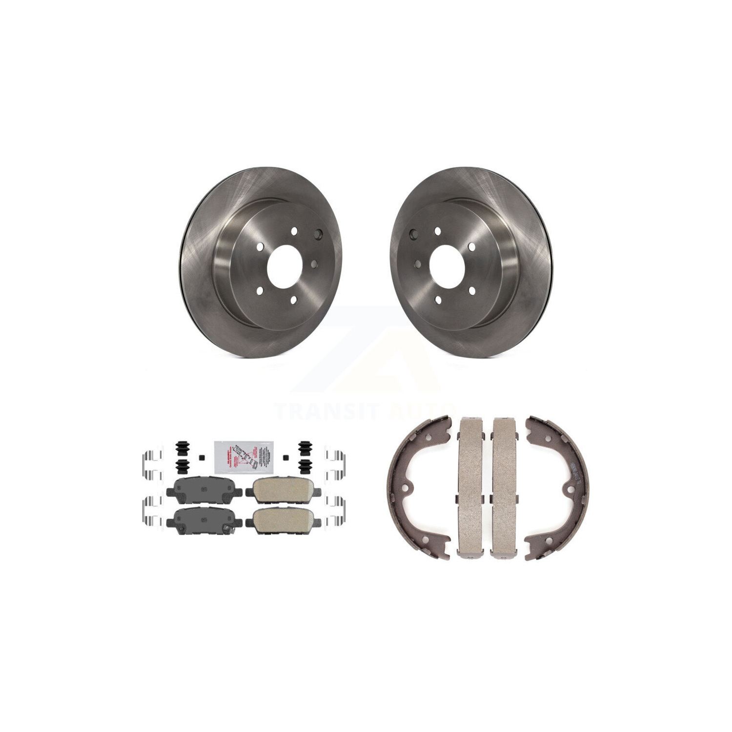 Rear Disc Rotors Ceramic Pads Parking Shoes Kit For Nissan Murano INFINITI Pathfinder Q50 K8A-108215