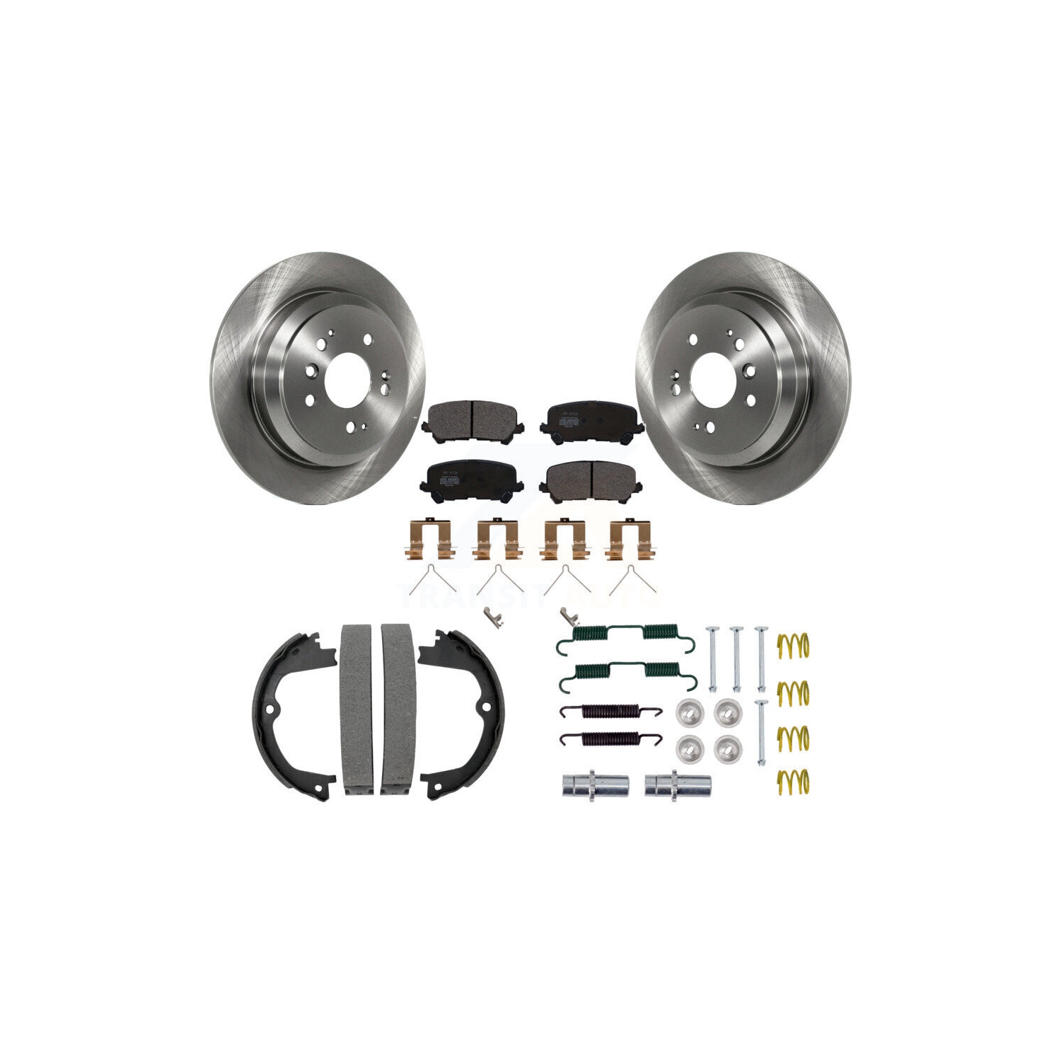 Disques arrière plaquettes semi-métalliques Kit de quincaillerie pour patins de stationnement pour Honda Pilot Ridgeline K8F-105060