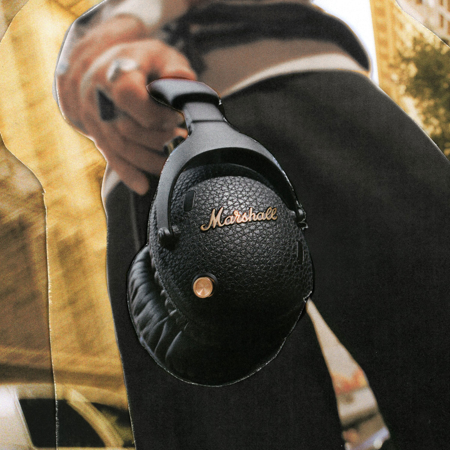 Marshall Monitor III Over-Ear Noise Cancelling Bluetooth Headphones - Black/Brass