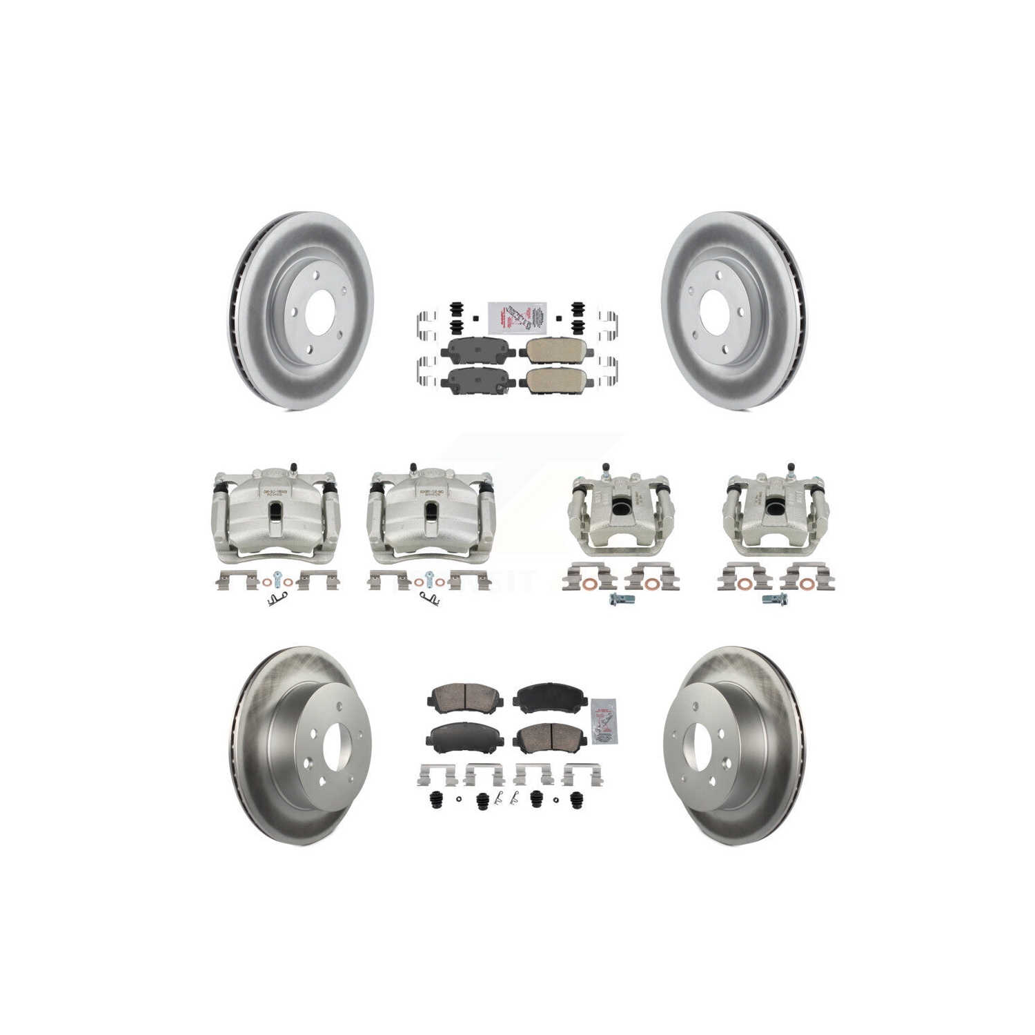 Ensemble de plaquettes en céramique pour étrier de frein avant arrière pour Nissan Rogue Select KCG-102881N