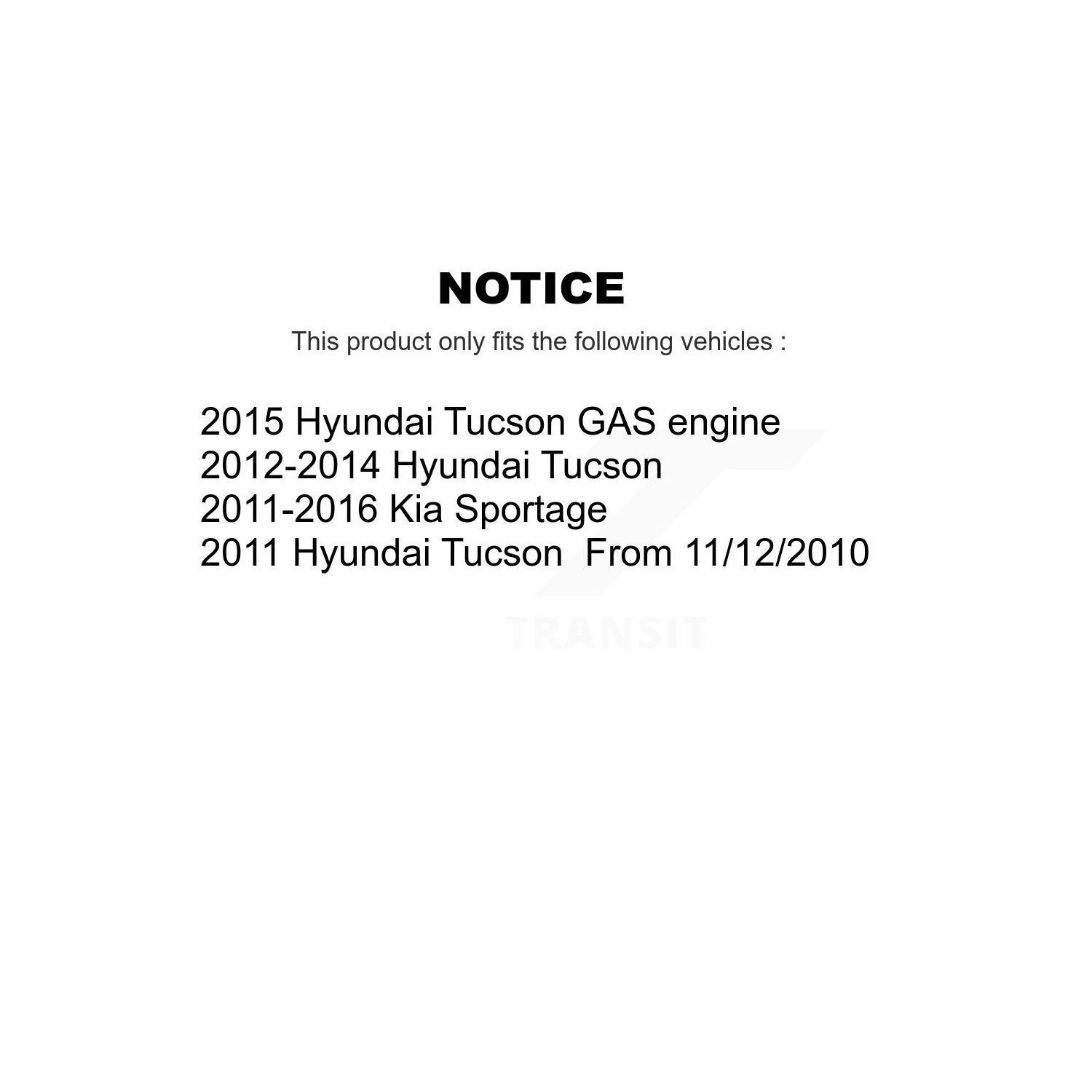 TOR-CA1214 de bras oscillant de suspension arrière droit pour Hyundai Tucson Kia Sportage