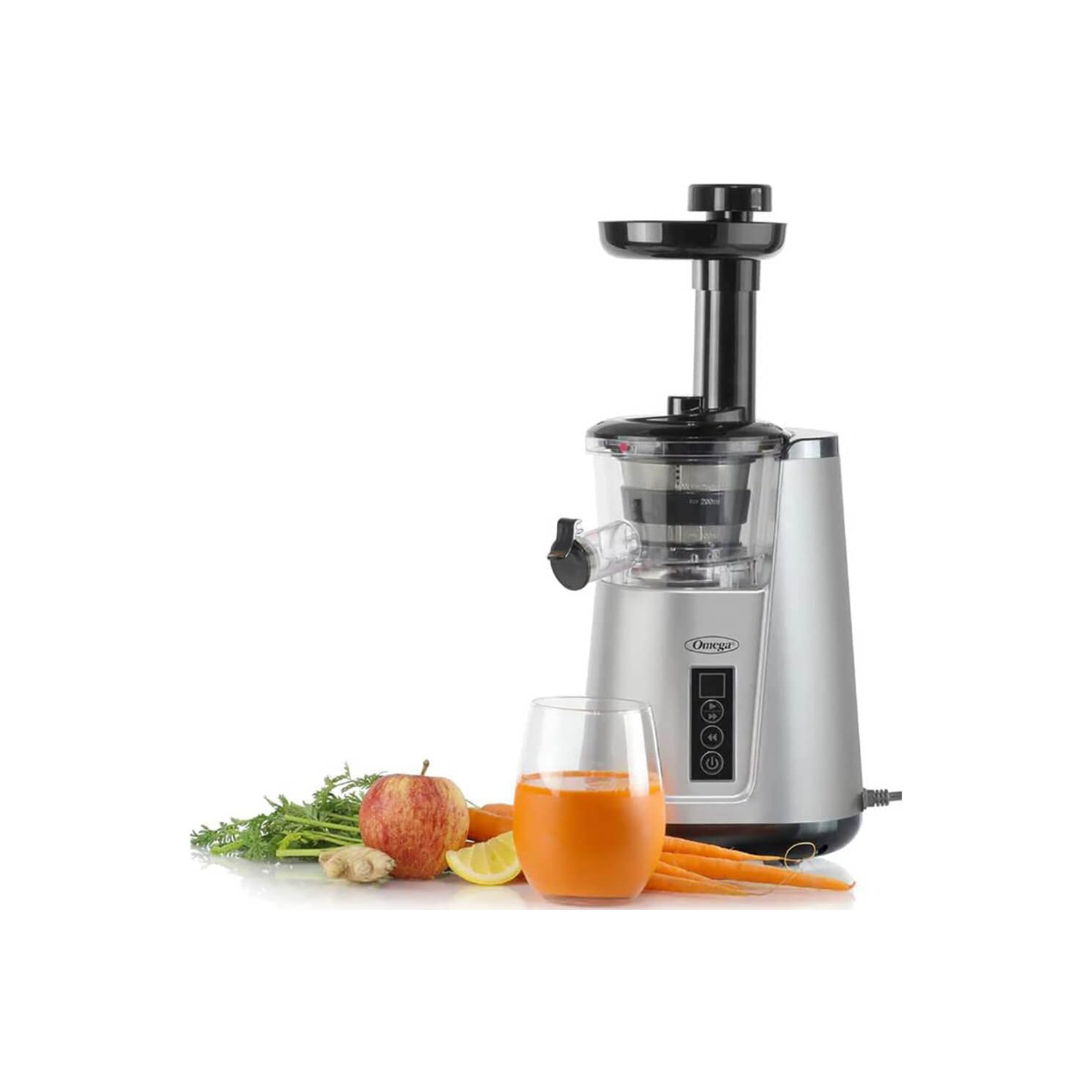 (Refurbished Good) Omega JC3000SV13 Vertical Masticating Juicer - Silver
