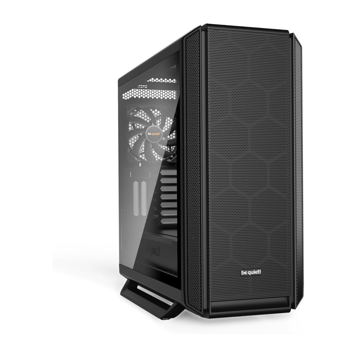 taisez-vous! Silent Base 802 Fenêtre ATX Midi Tower Boîtier PC| 3 Ailes Pure 2 Ventilateurs préinstallés | Insonorisation | Verre trempé | Noir |