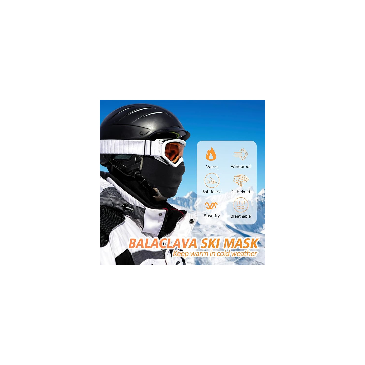 Winter Balaclava for Men Women, Windproof Ski Mask Thermal Cold Weather Winter Face Mask for Skiing Cycling Helmet